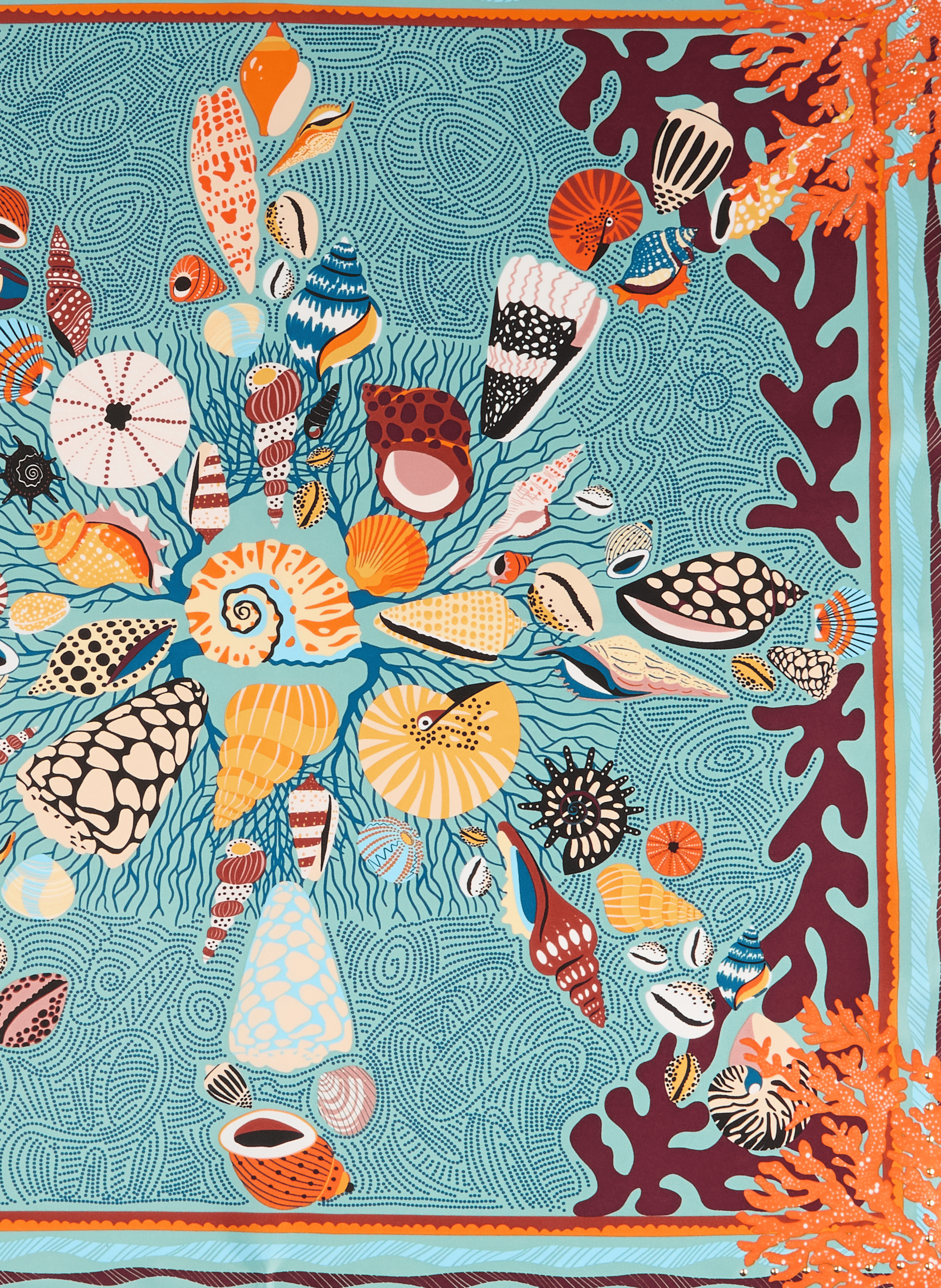 Foulard imprimé Coral WILD Bleu