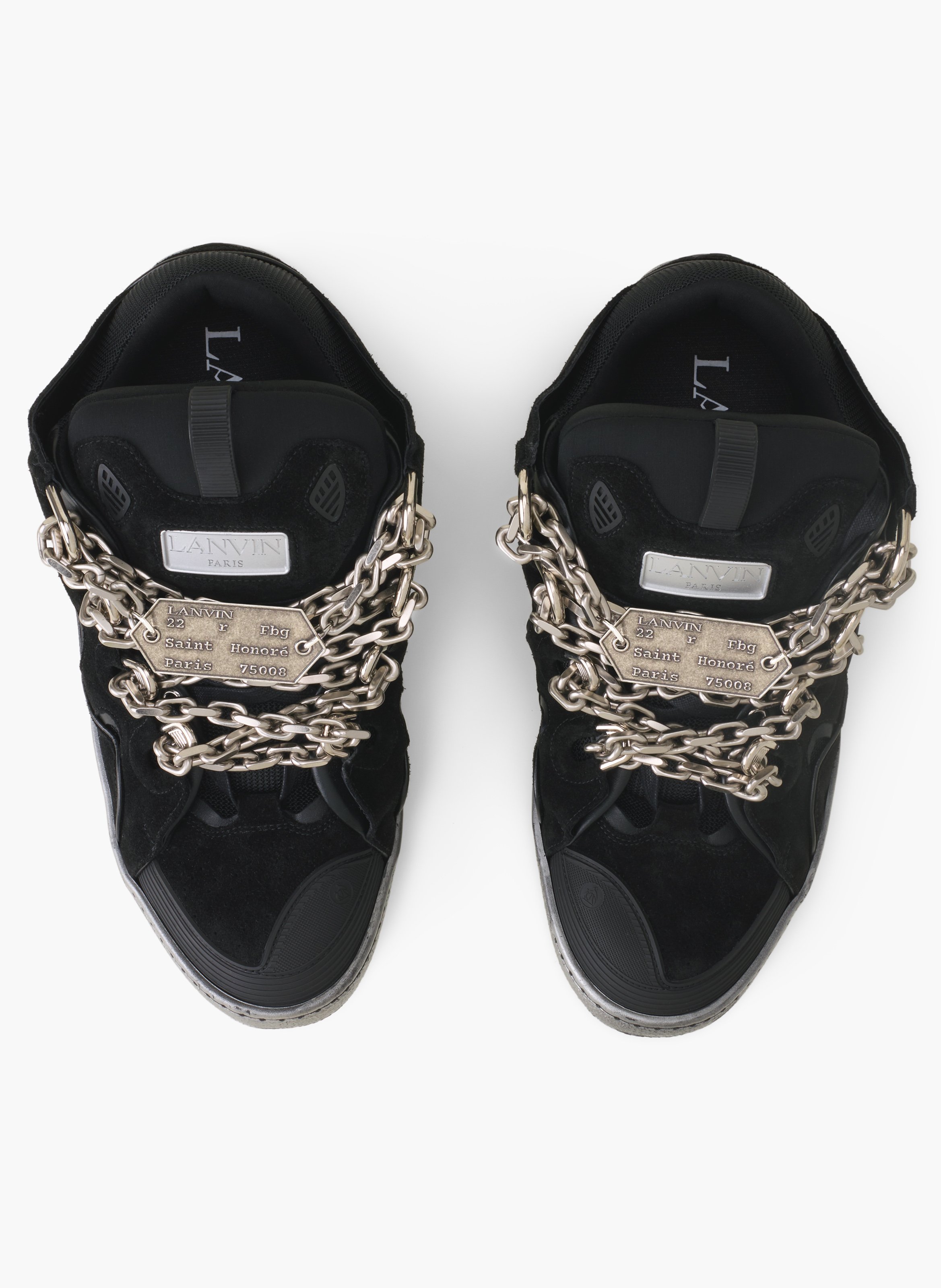 Sneakers curb id chaîne en suède LANVIN Noir