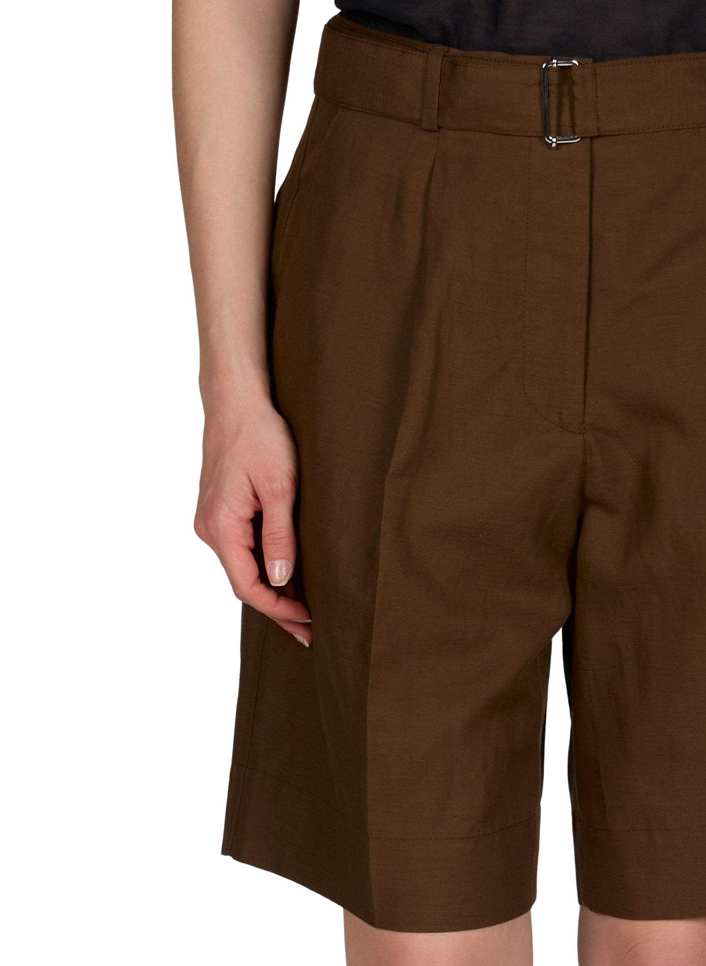 Short with Dalva belt OFFICINE GENERALE Khaki