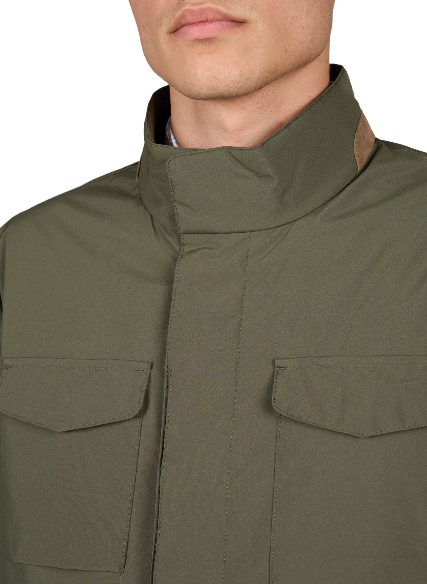 Light jacket with high collar HACKETT Green