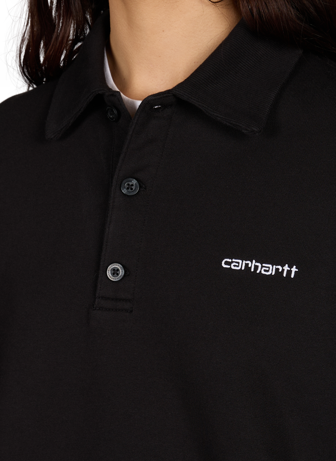 Brenta cotton sweat polo CARHARTT WIP Black