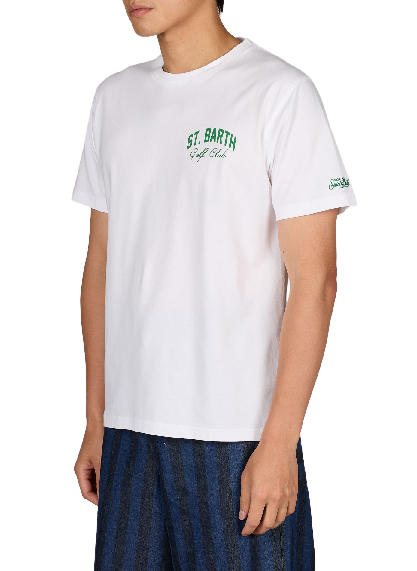 Camiseta recta de algodón MC2 SAINT BARTH Blanco