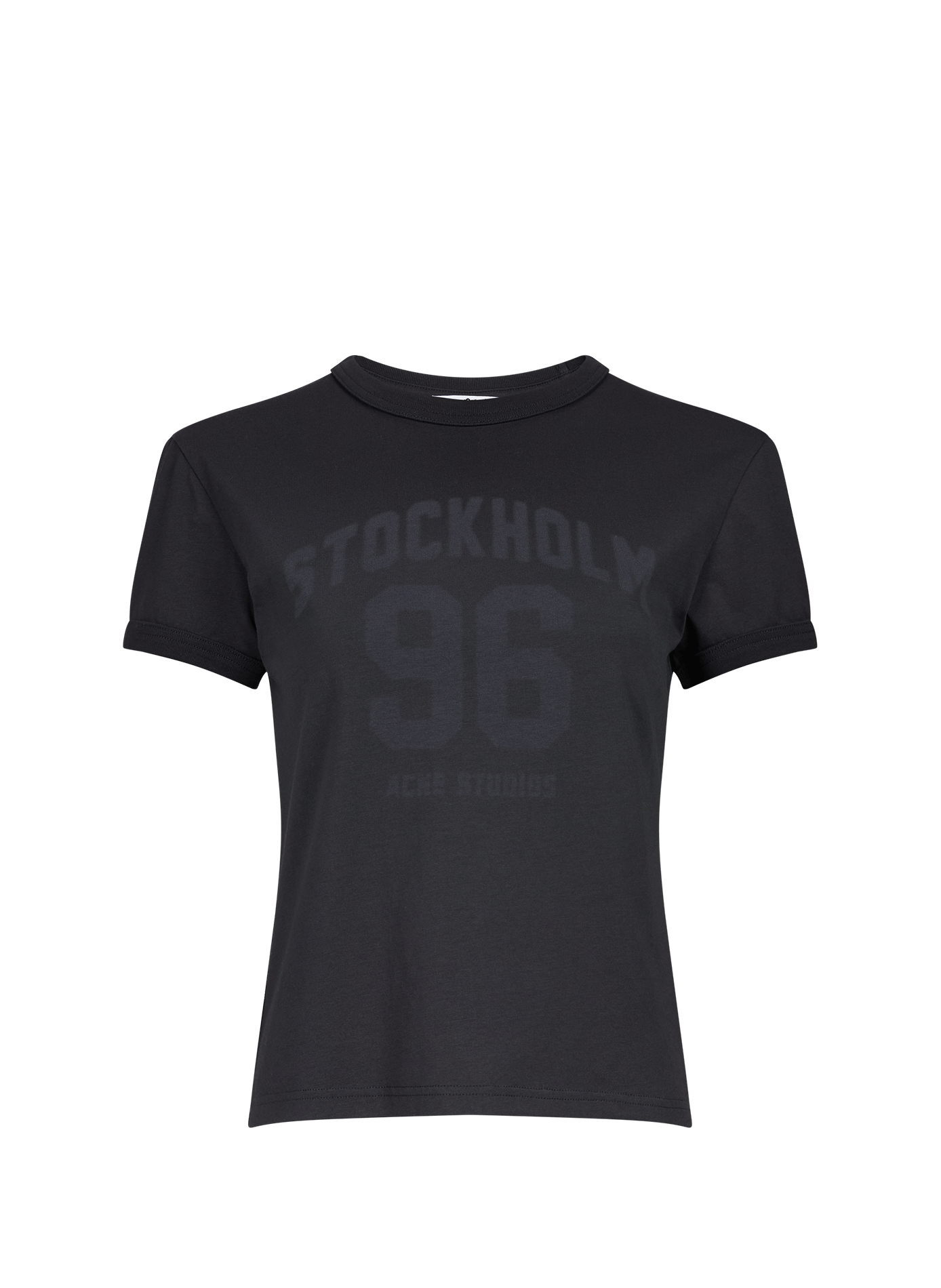 T-shirt with printed logo ACNE STUDIOS Black