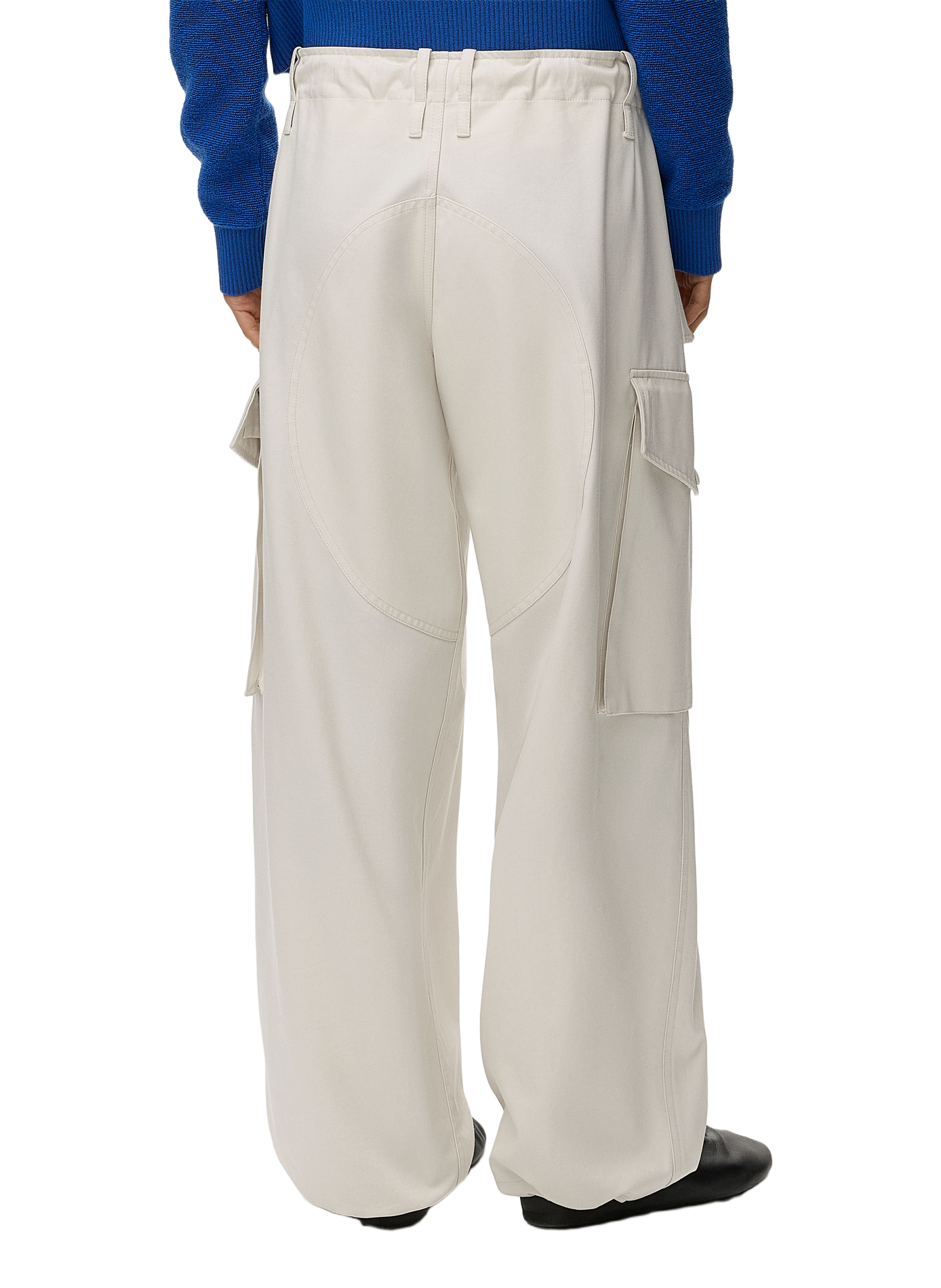 Pantalon cargo en coton et soie LOEWE Beige