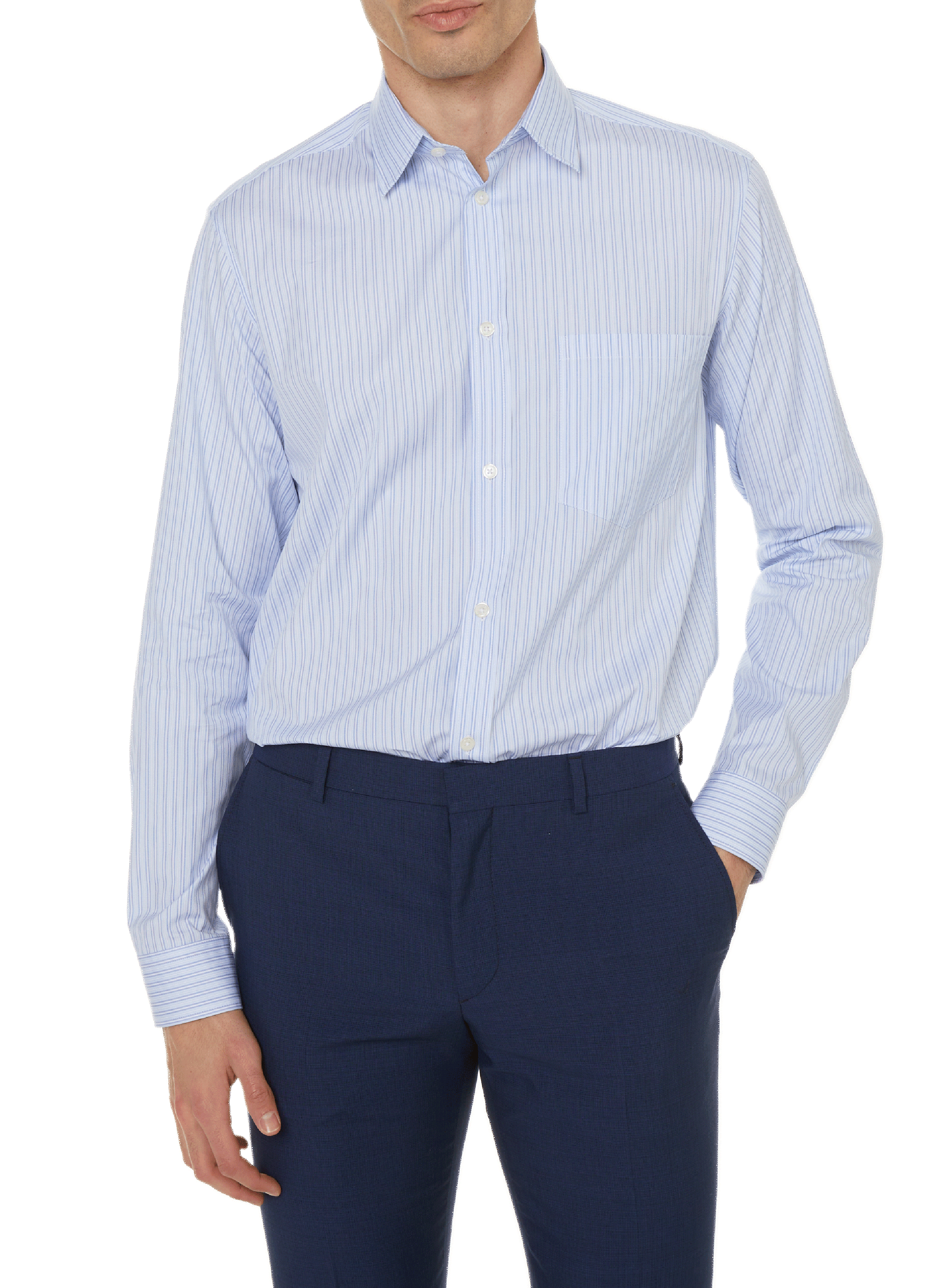 Chemise rayée en coton   SAISON 1865 Bleu