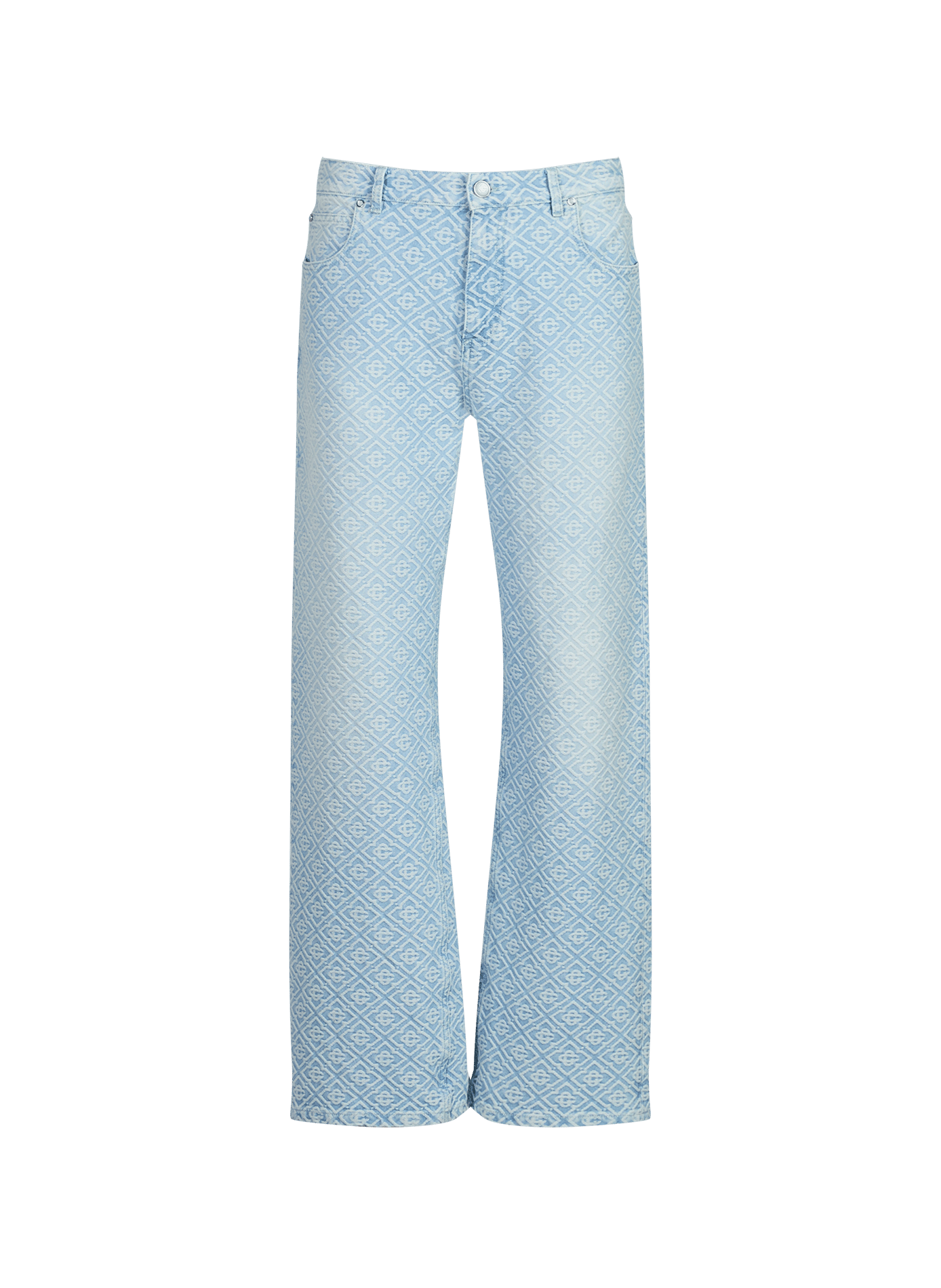 Jean droit à jacquard monogramme en coton CASABLANCA PARIS Bleu