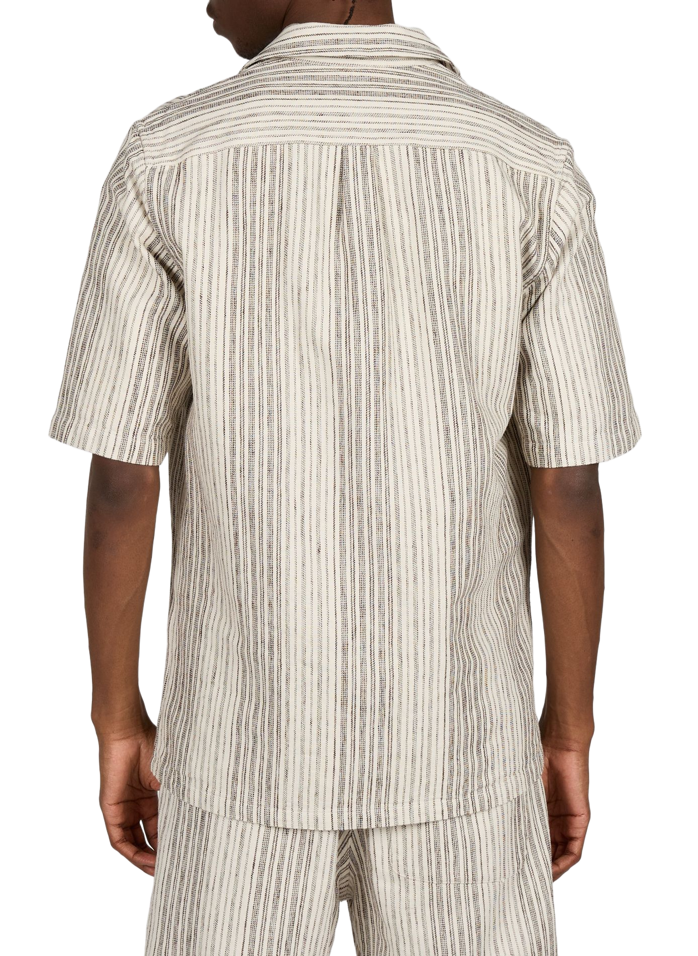Striped cotton shirt SAMSOE SAMSOE White