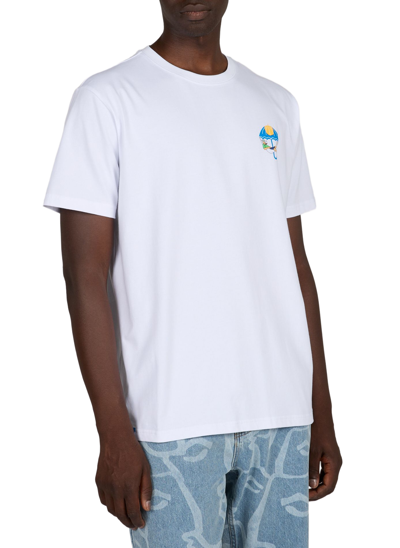 Round neck screen-printed t-shirt HELAS CAPS White