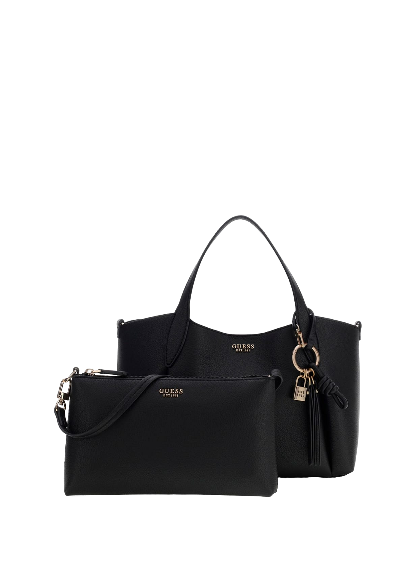 Sac avec pochette grainés Melody  GUESS Noir