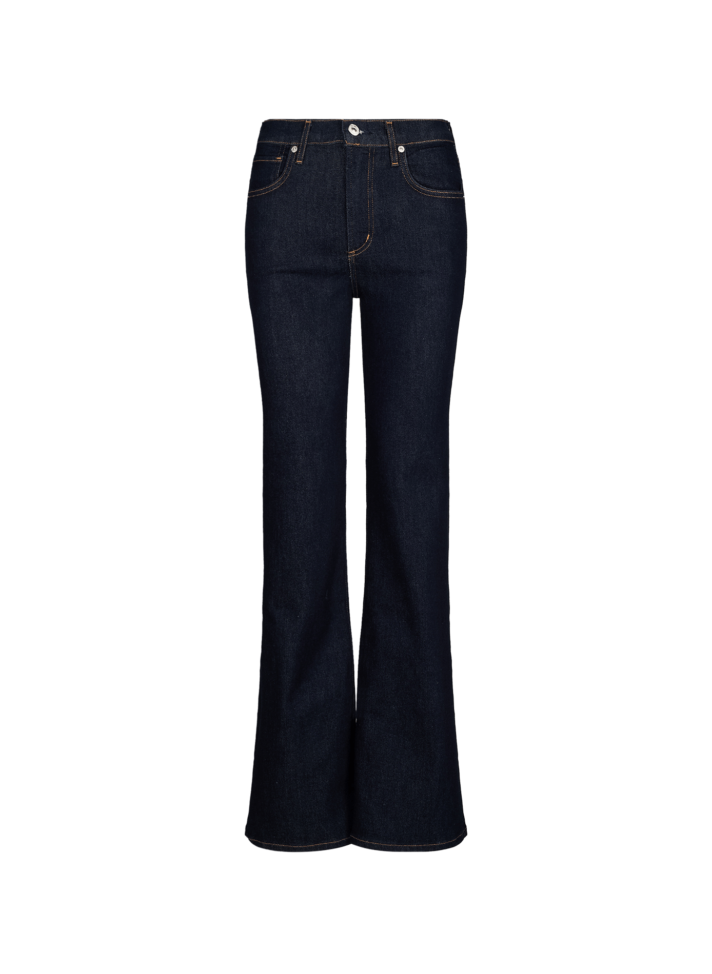 Rohes, gerades High-Waist-Jeans. CITIZENS OF HUMANITY Schwarz