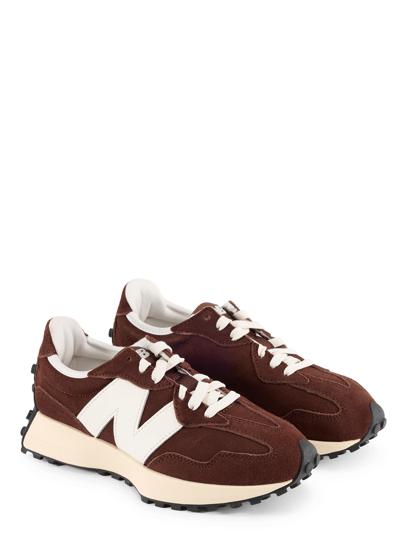 Baskets basses 327 en cuir mélangé NEW BALANCE Marron