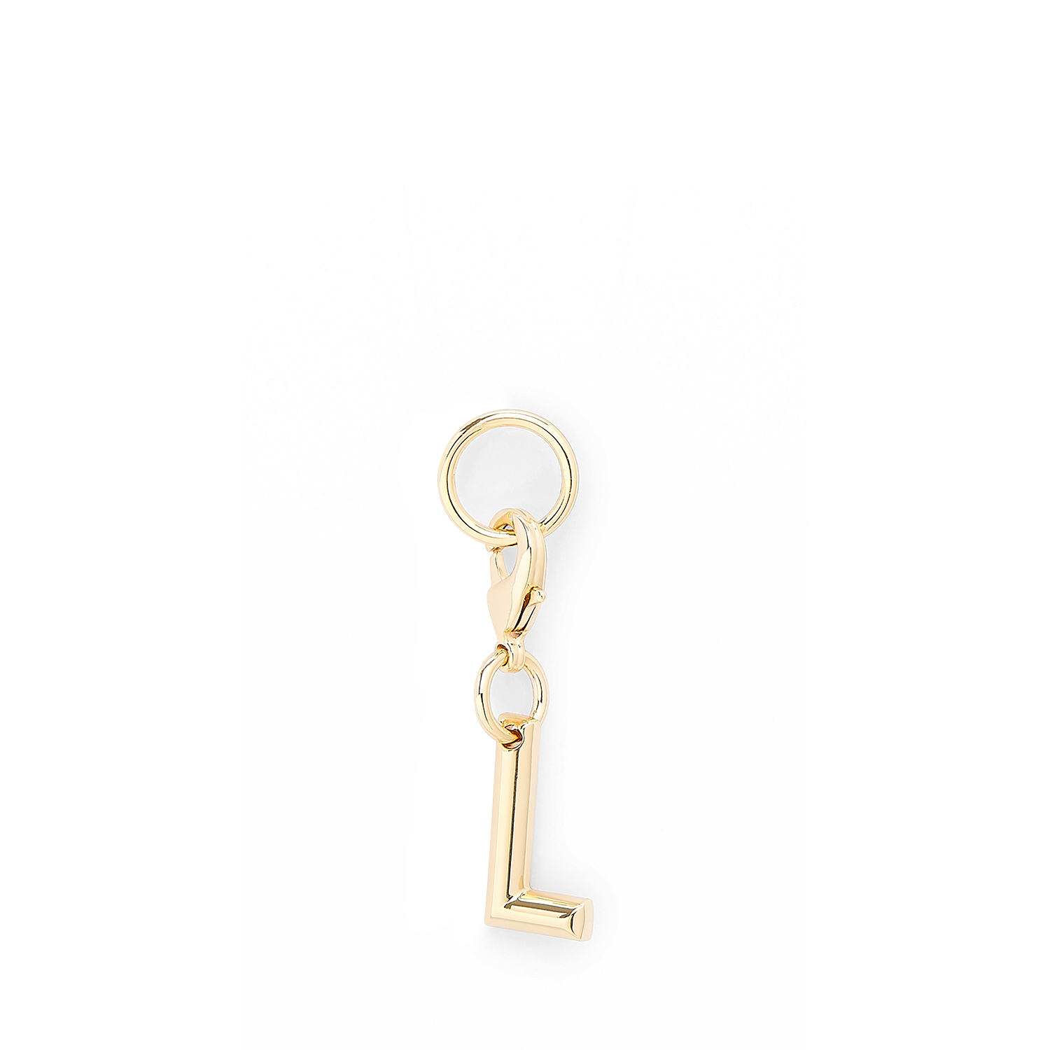 Gouden metalen bedeltje in de letter L van Lancel. LANCEL Goud
