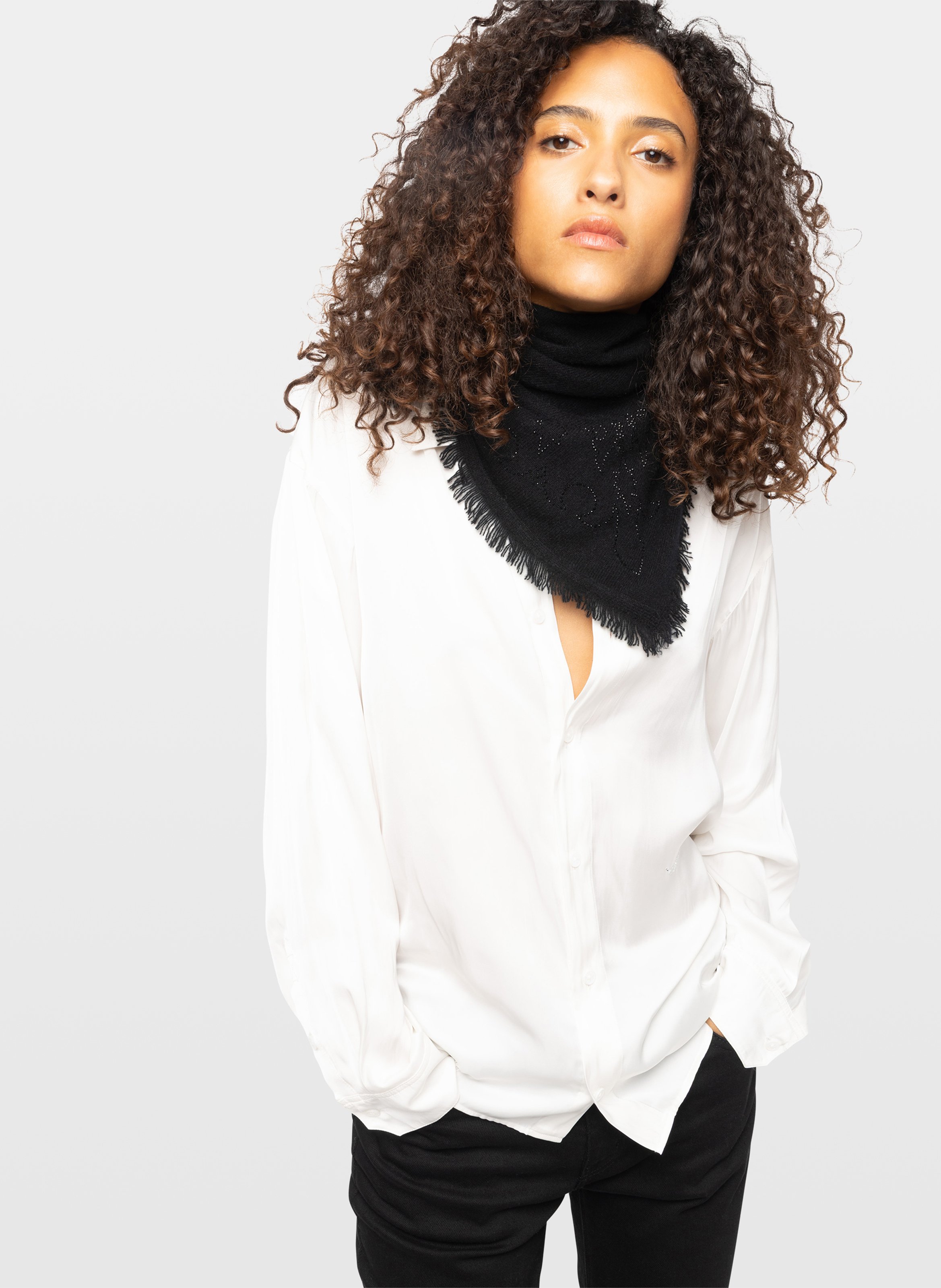 Sjaal van kasjmier Stevie ZADIG&VOLTAIRE Zwart