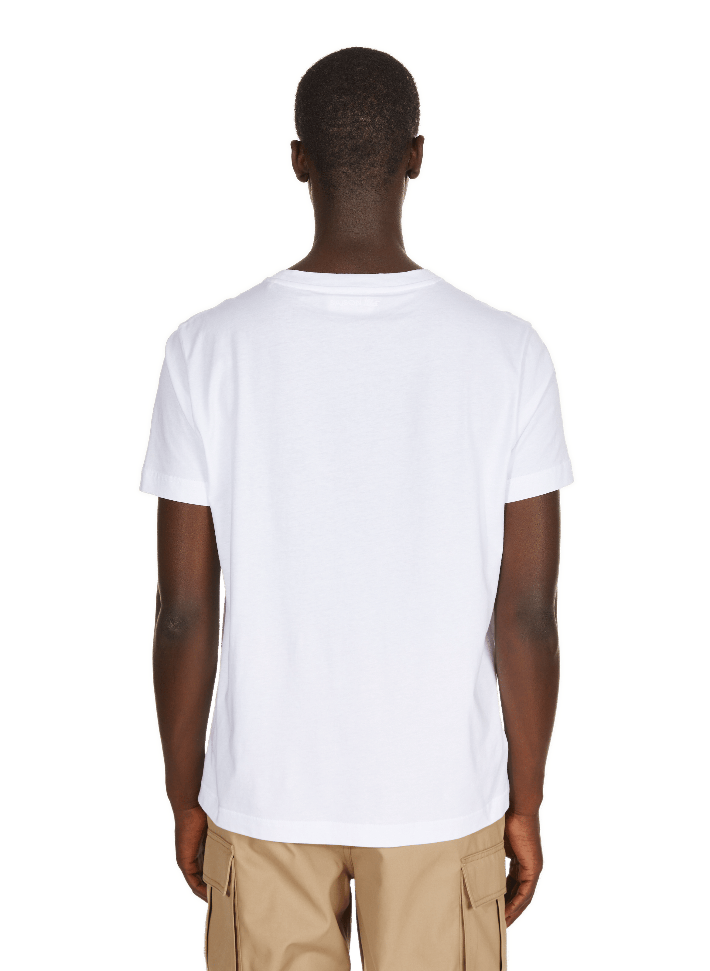 T-shirt Baff col rond en coton SAISON 1865 Blanc
