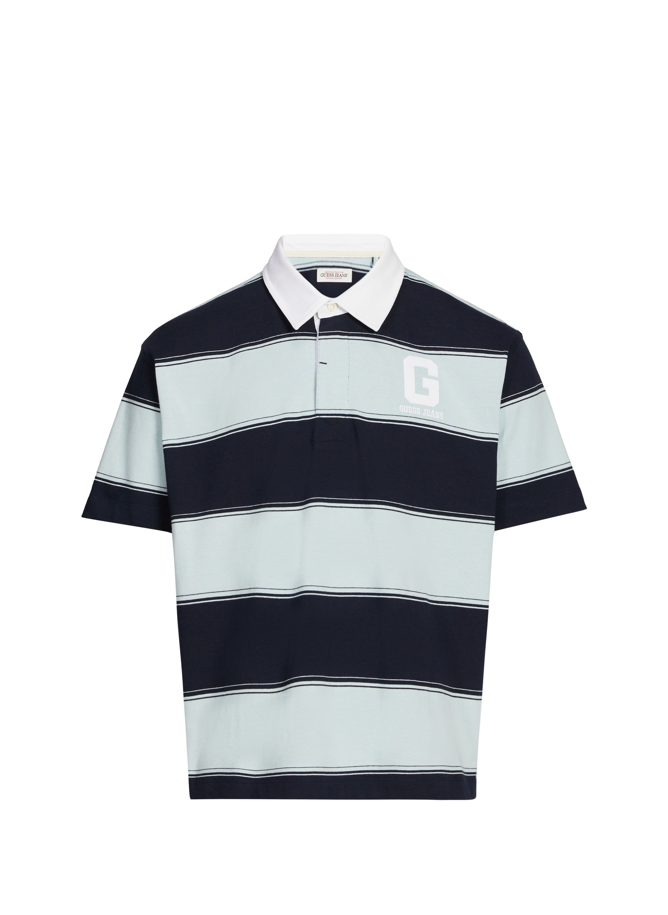 Polo en coton rayé GUESS Bleu