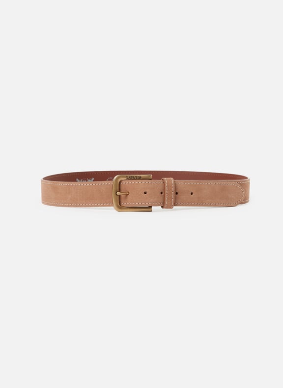 Suede leather belt Brown by LEVIS ACCESSOIRES LEVIS ACCESSOIRES Suede leather belt Brown