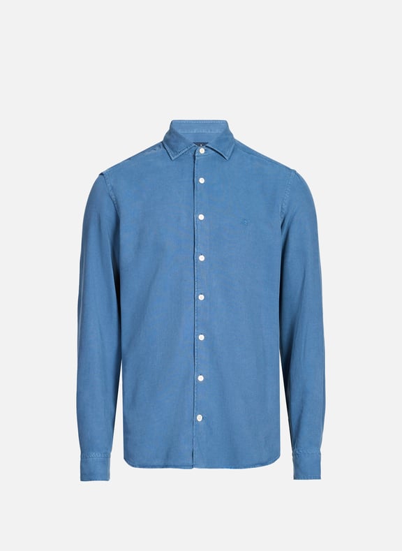 Chemise droite en lyocell Bleu by HACKETT HACKETT Chemise droite en lyocell Bleu