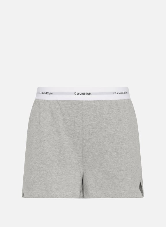 Plain cotton shorts Grey by CALVIN KLEIN CALVIN KLEIN Plain cotton shorts Grey