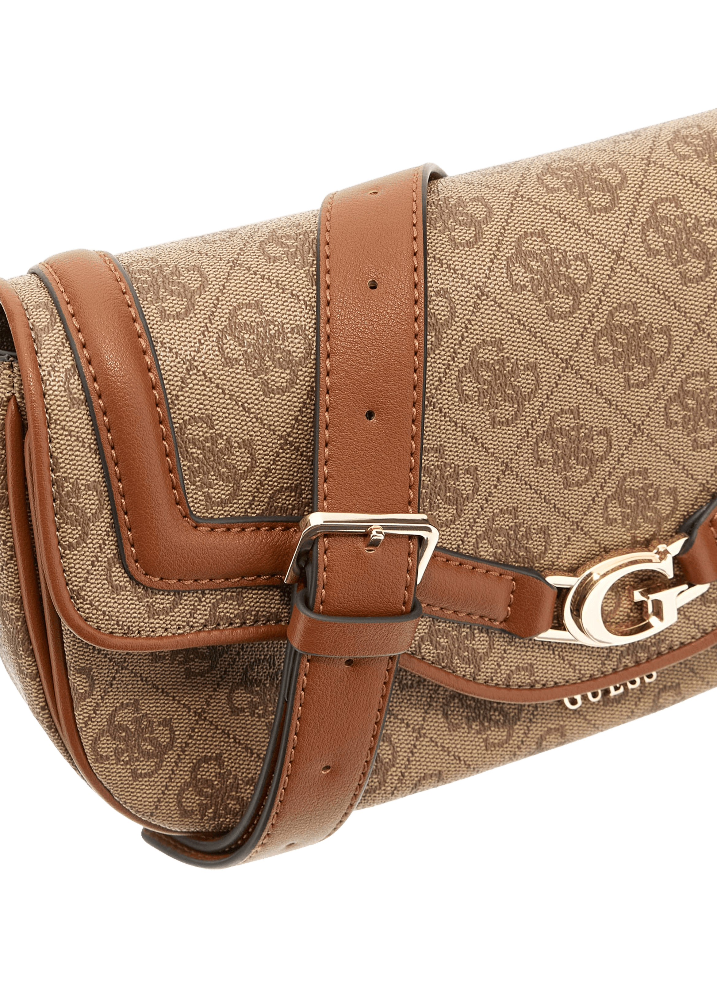 Logo shoulder bag GUESS Brown
