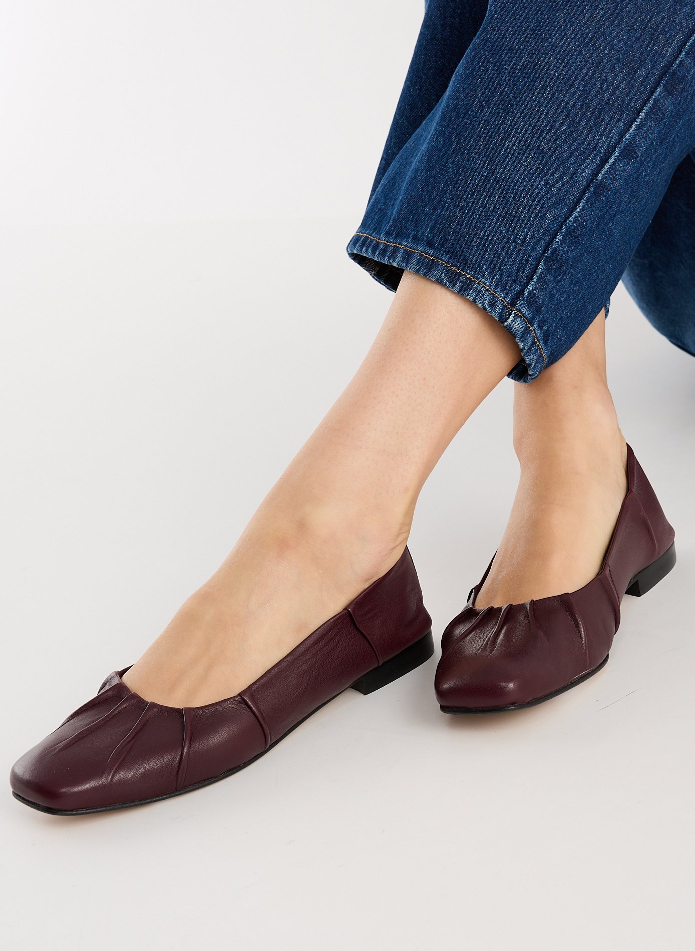 Ballerines Doriane en cuir  SAISON 1865 Rouge