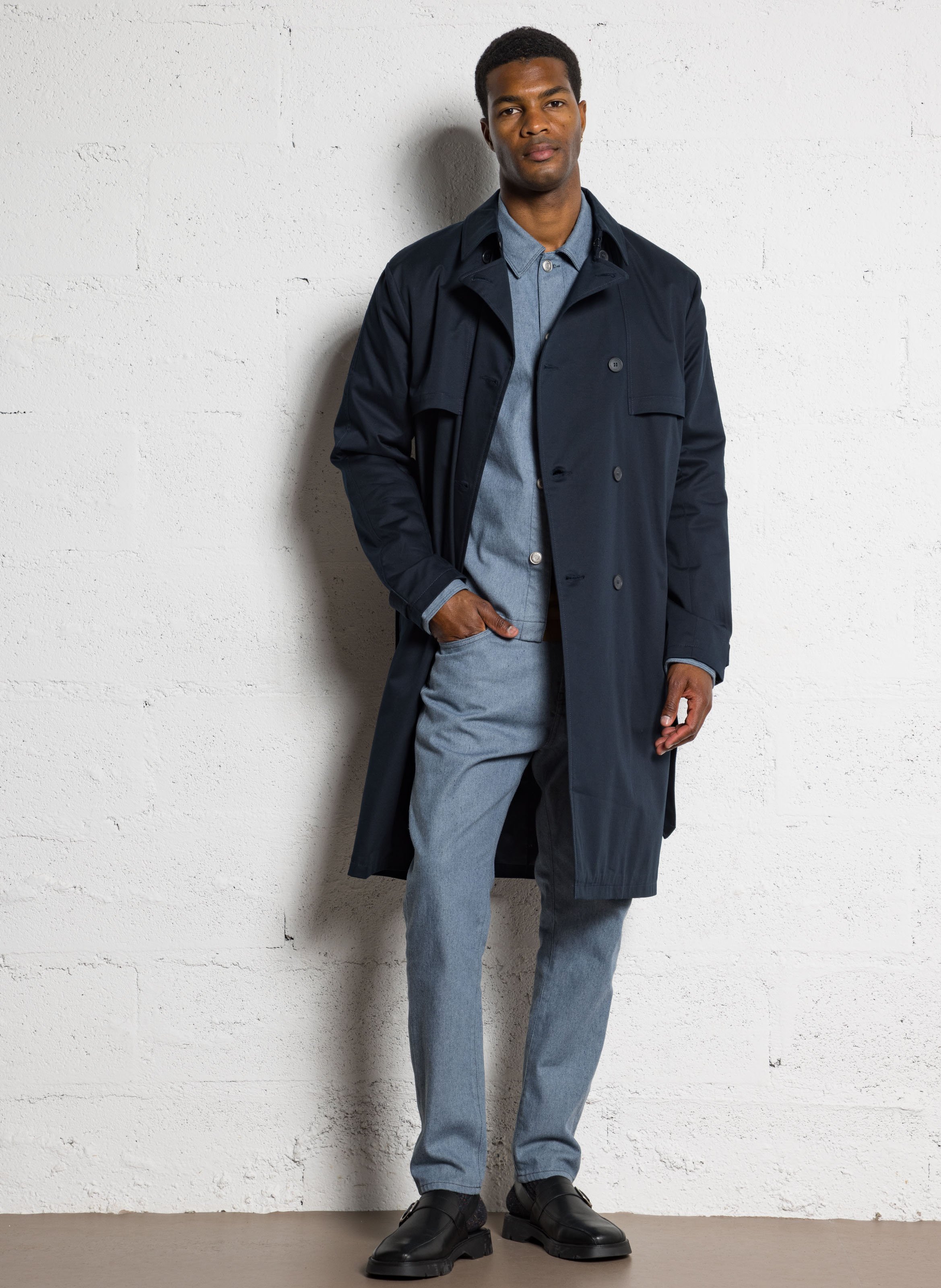 Trench en coton mélangé IKKS Bleu