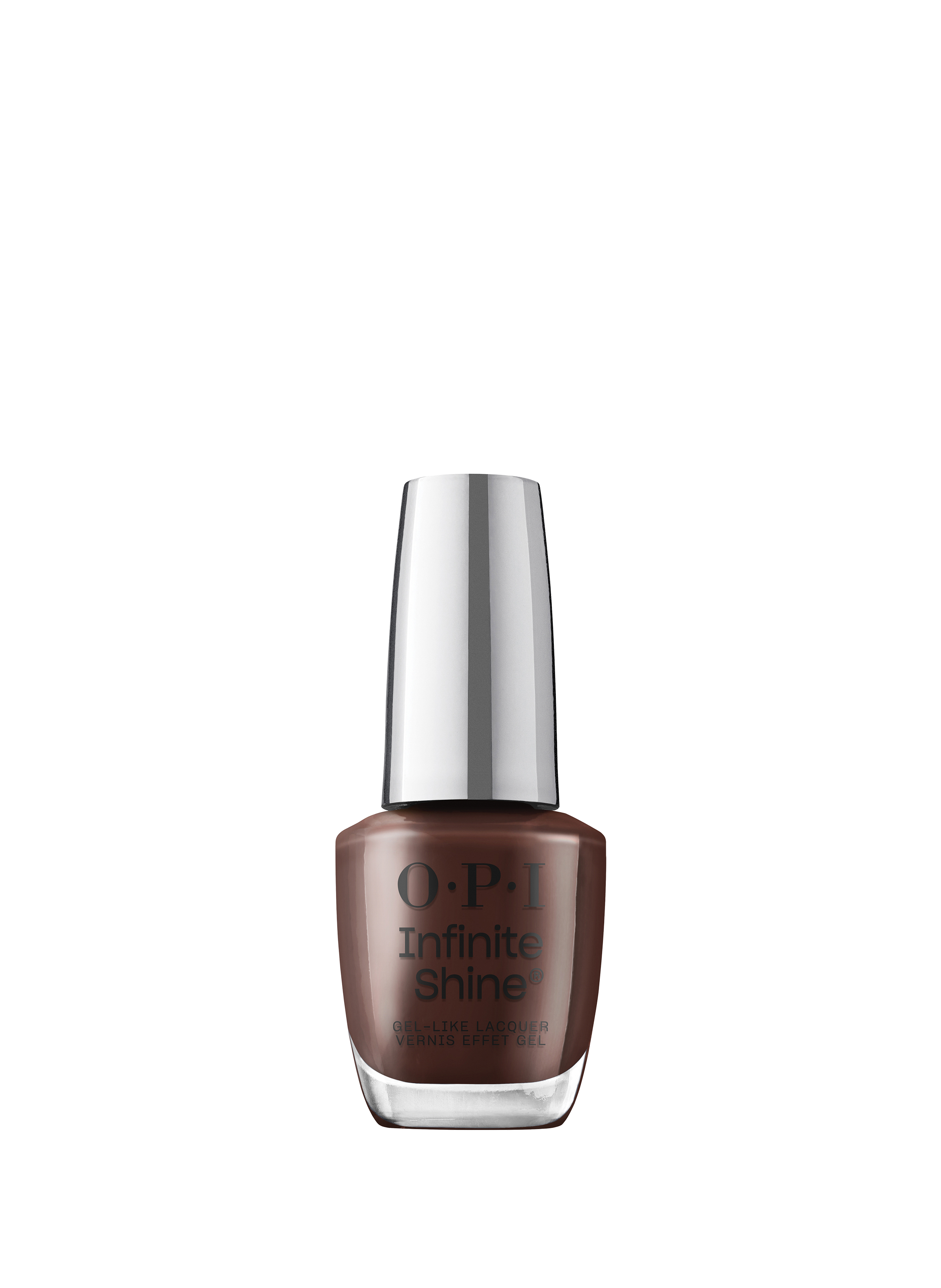 OPI Not Afraid of the Dark
Infinite Shine
Long-lasting gel effect nail polish Marron