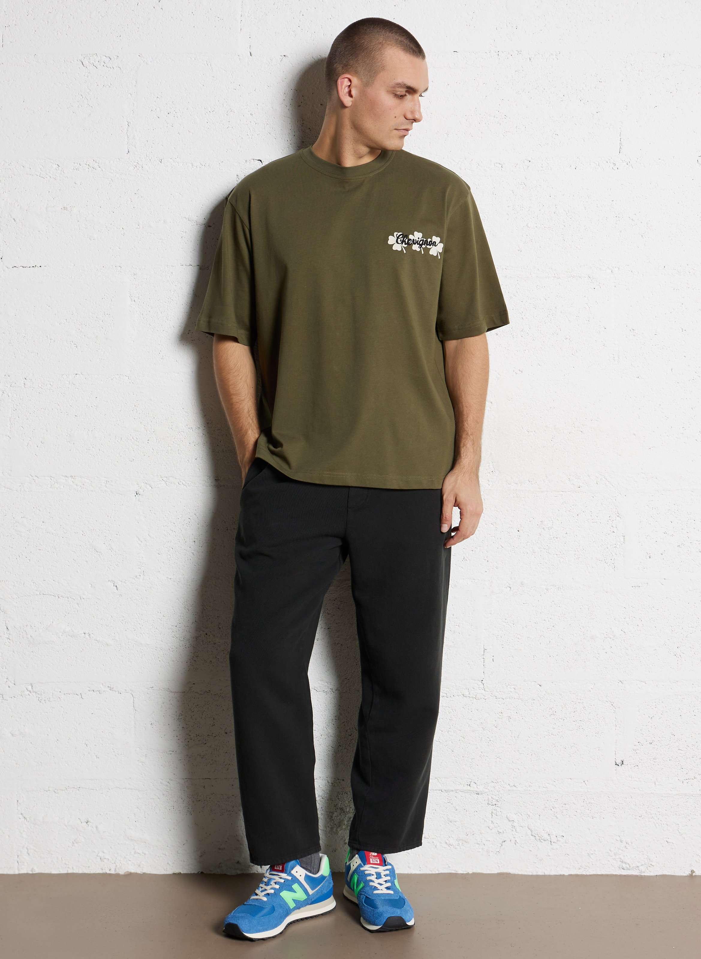 Jogging droit taille élastiquée uni afaz AMERICAN VINTAGE Noir