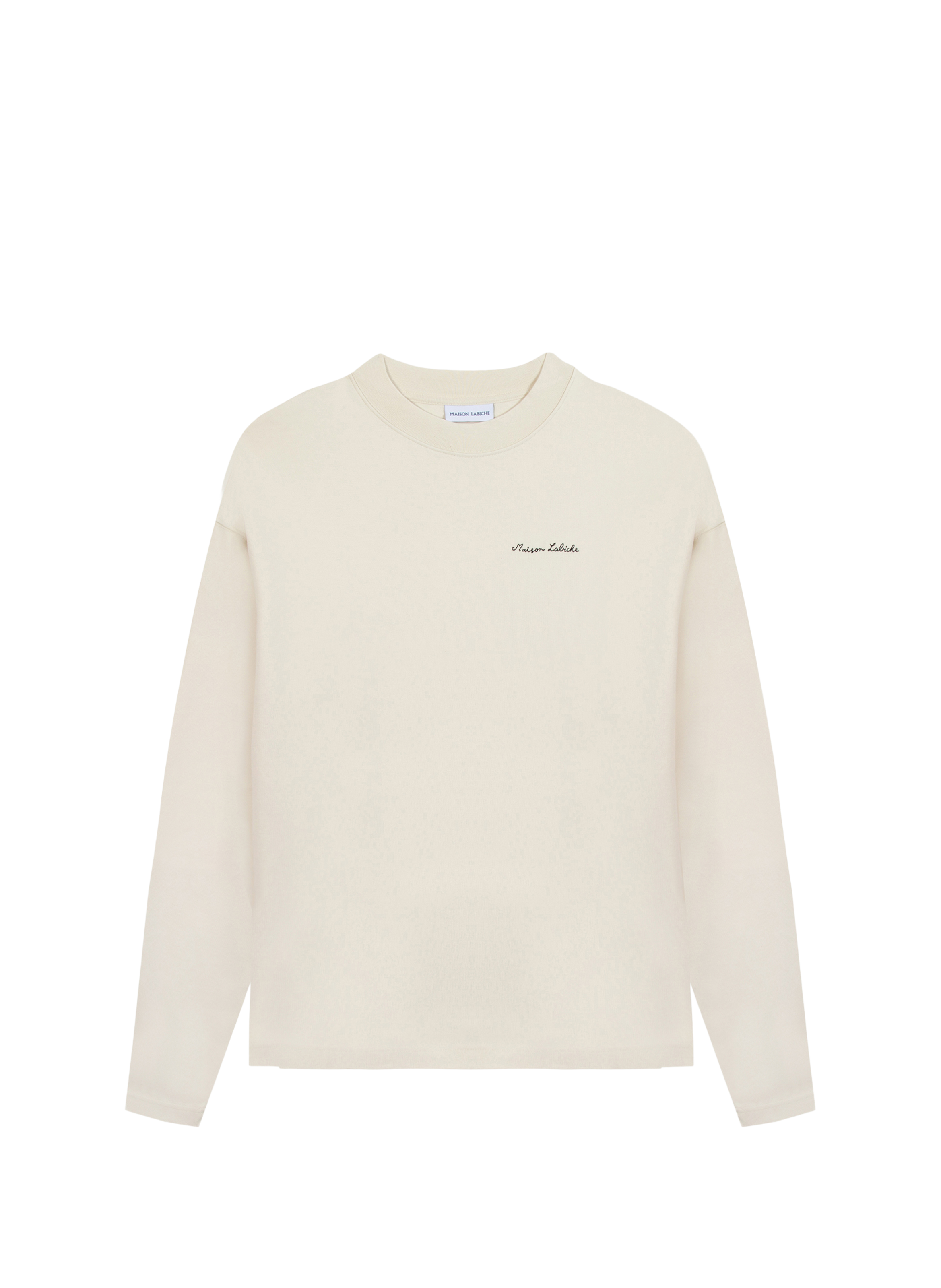 Sweatshirt Plichon embroidered in organic cotton MAISON LABICHE Beige