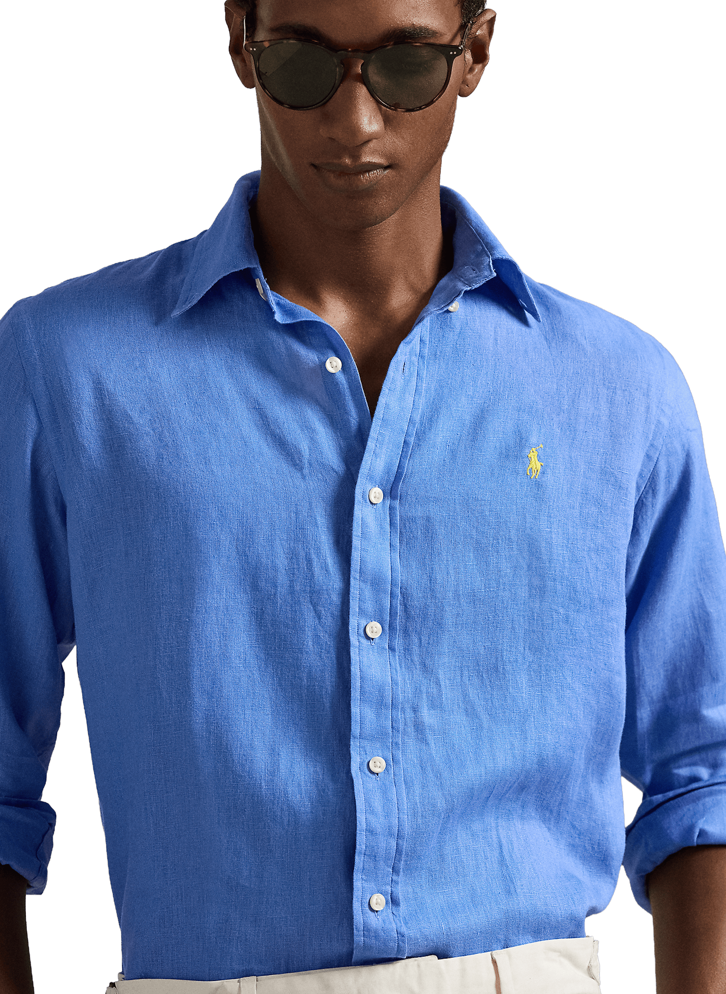 Chemise en lin POLO RALPH LAUREN Bleu