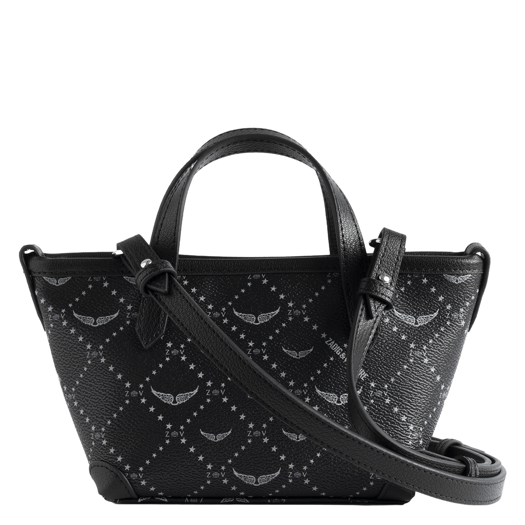 Petit sac cabas bandoulière imprimé z shopper ZADIG&VOLTAIRE Noir