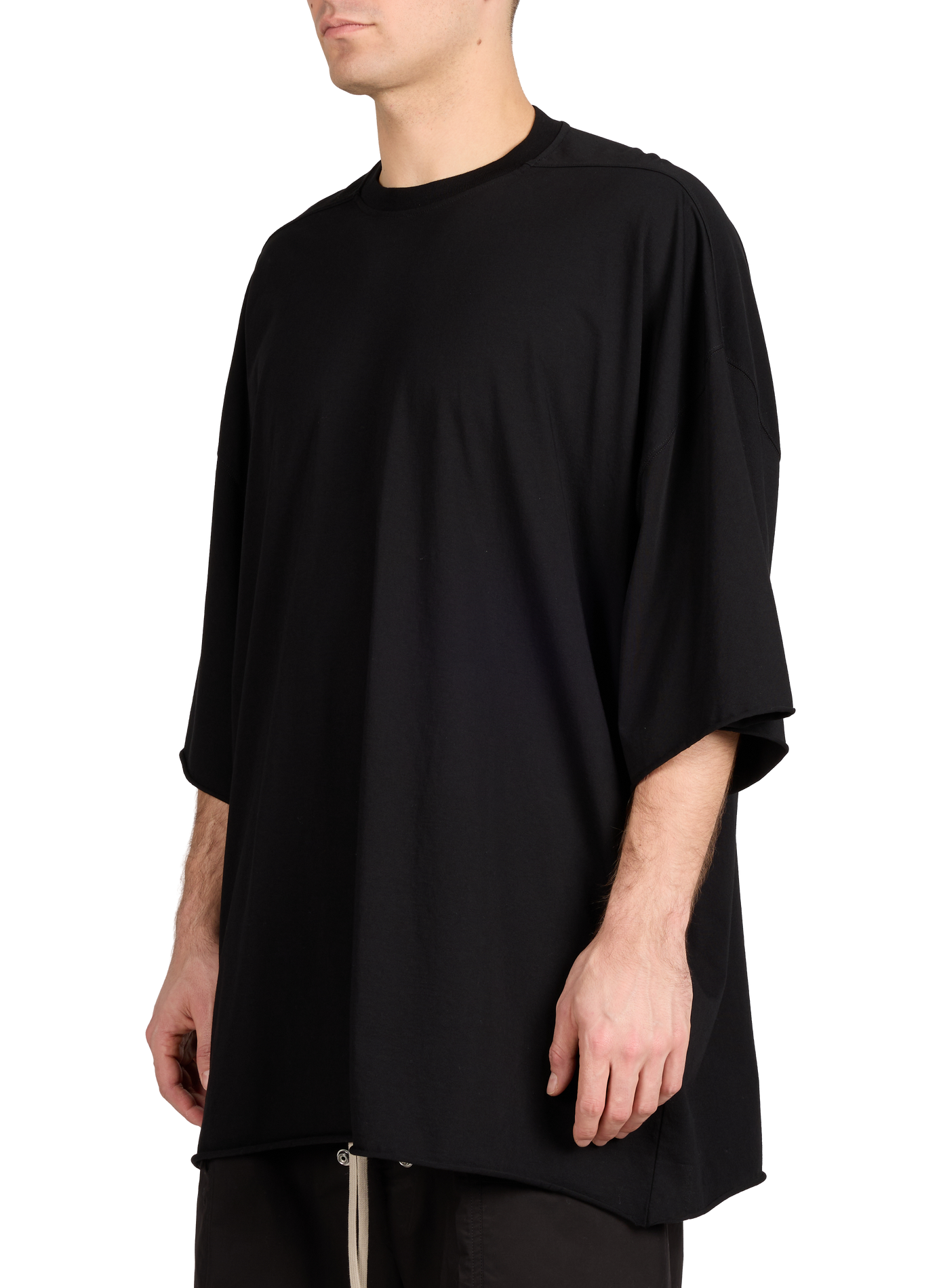 T-shirt manches courtes en coton RICK OWENS Noir