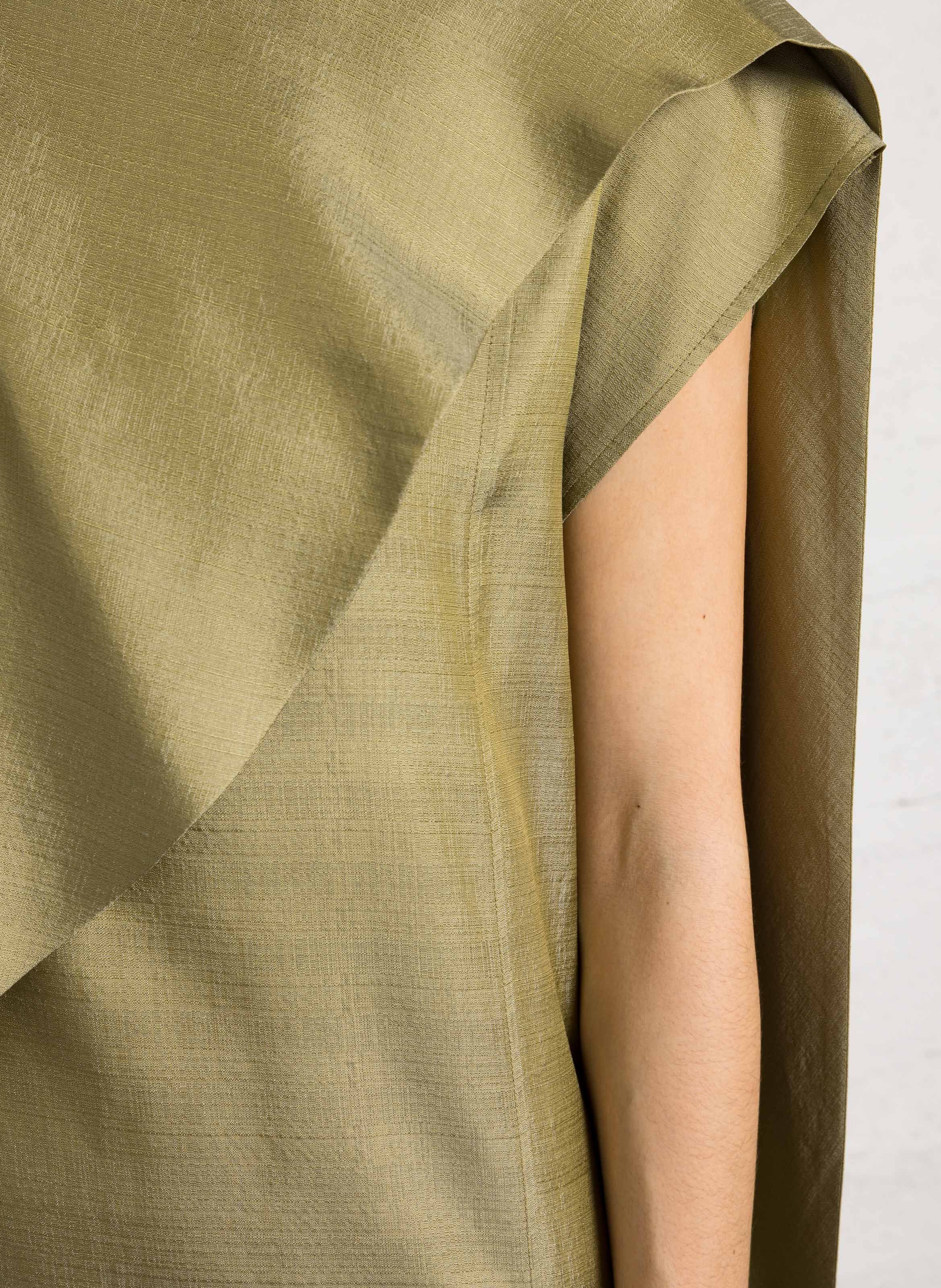 Robe ample à foulard en soie iberis SOEUR Vert