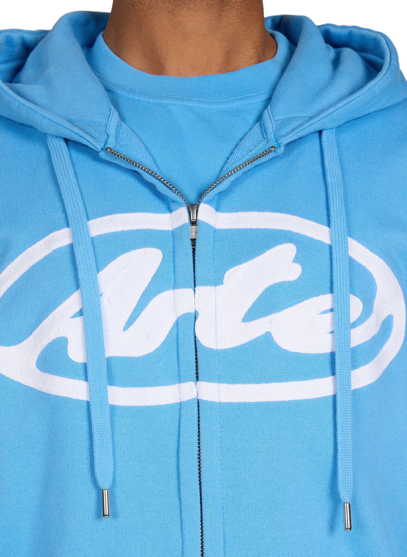 Zip-up hooded cotton sweatshirt ARTE ANTWERP Blue