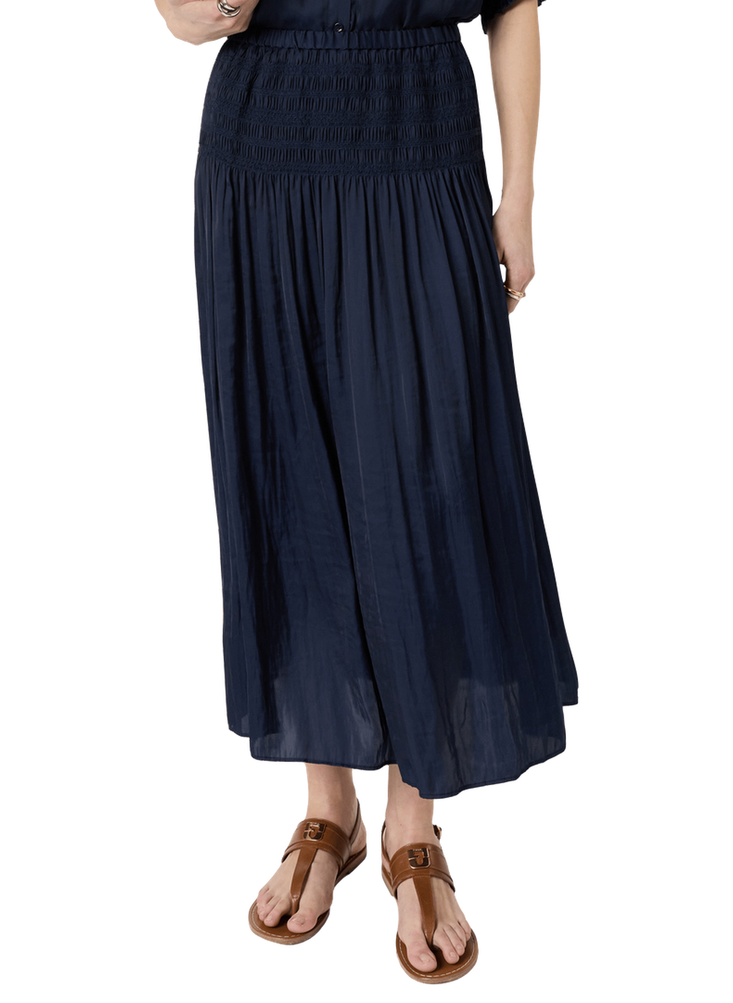 Jupe midi satinée plissée - jolie GERARD DAREL Bleu