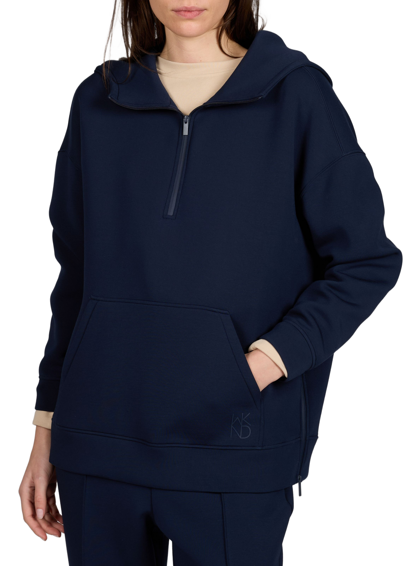 Sweat uni à capuche MAX MARA WEEK END Bleu