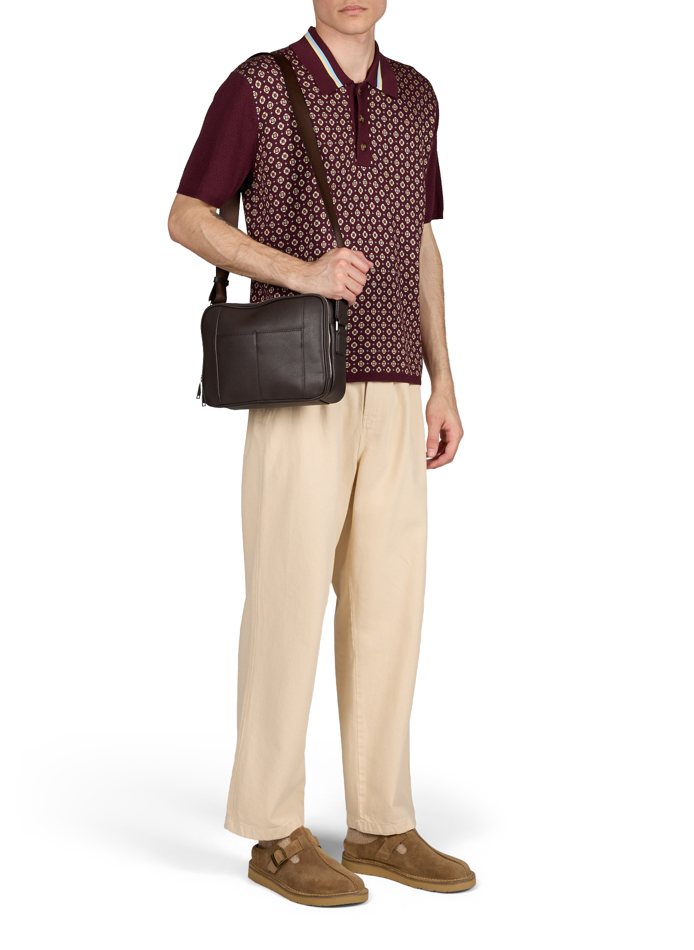 Grande sacoche en cuir de vachette SAISON 1865 Marron