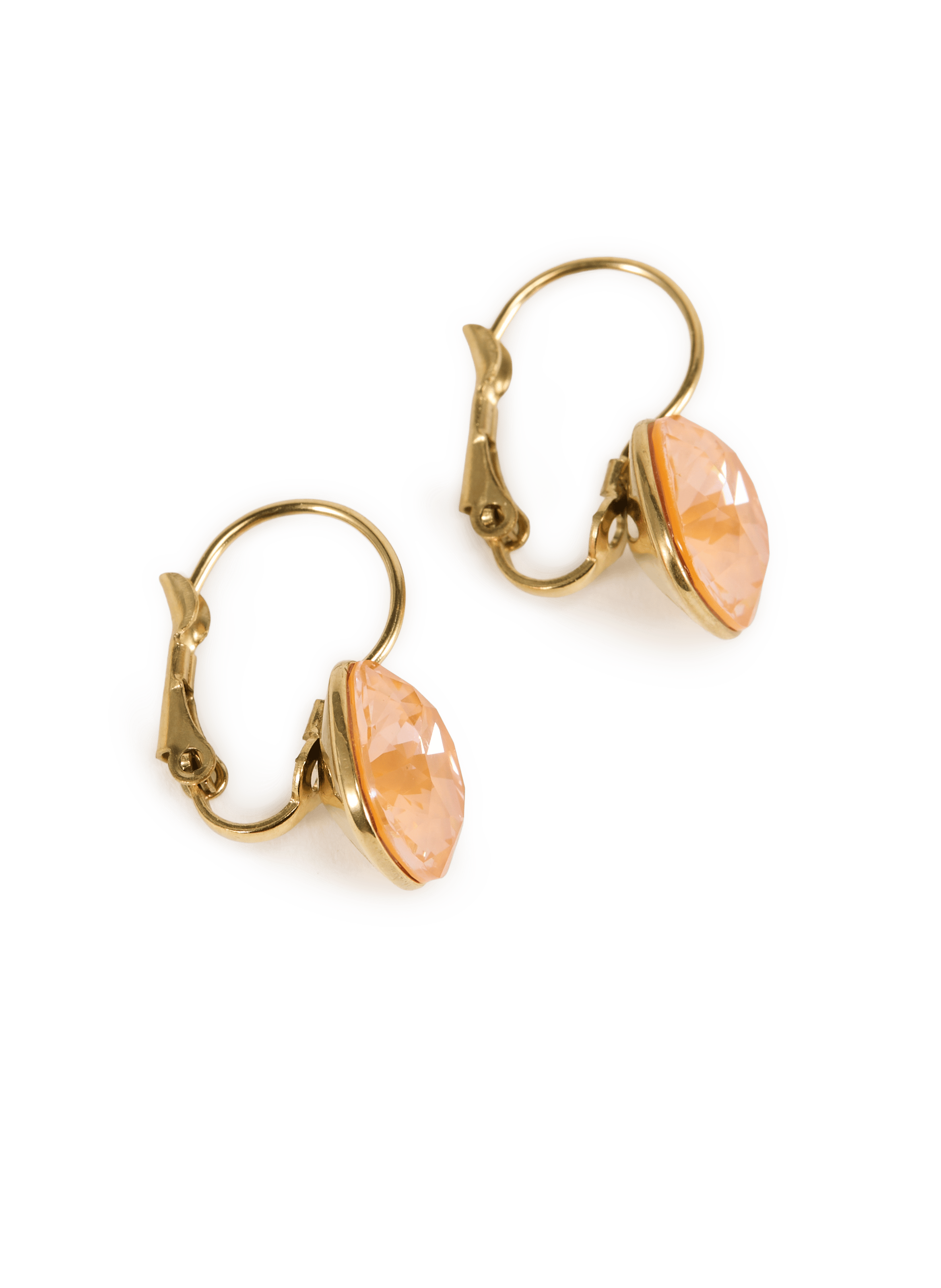 Boucles d'oreilles cristal AU PRINTEMPS PARIS Orange