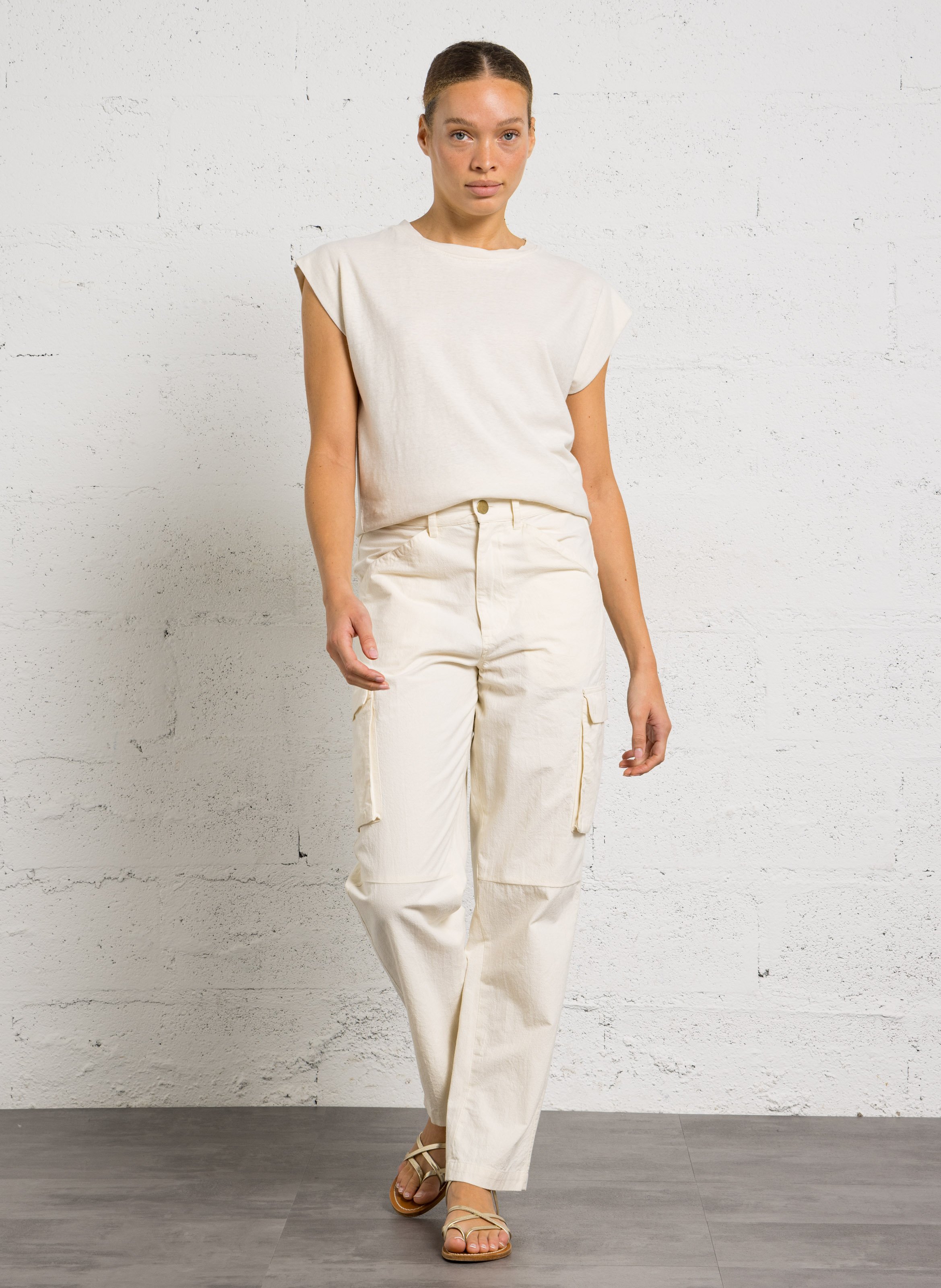 Tee-shirt col rond loic MAISON 123 Beige