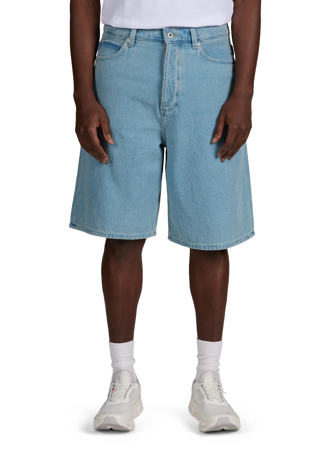 Bermuda jacquard en coton et coton recyclé HUGO BLUE Bleu