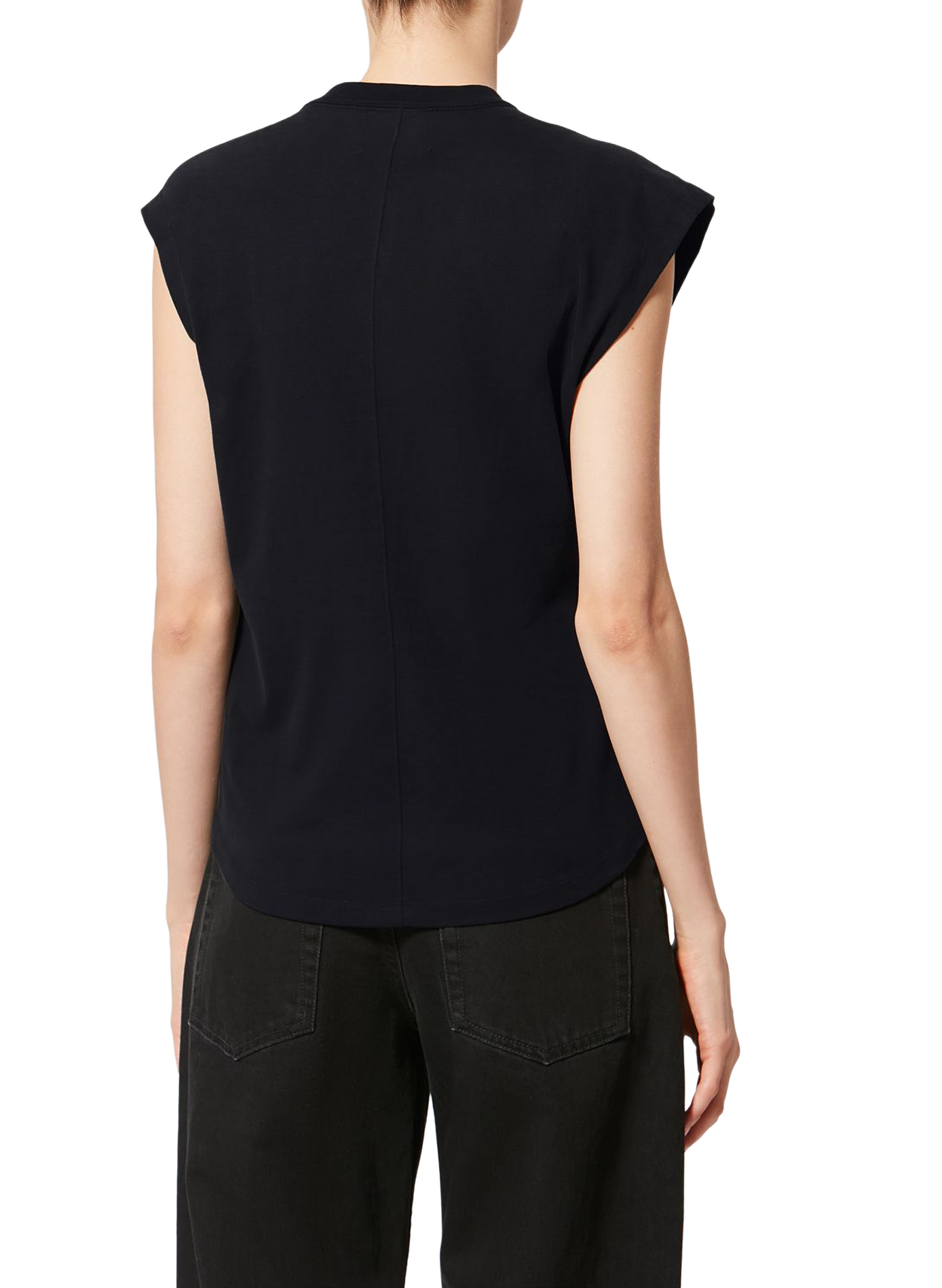 Asymmetrisch T-shirt Nayda van katoen ISABEL MARANT Zwart