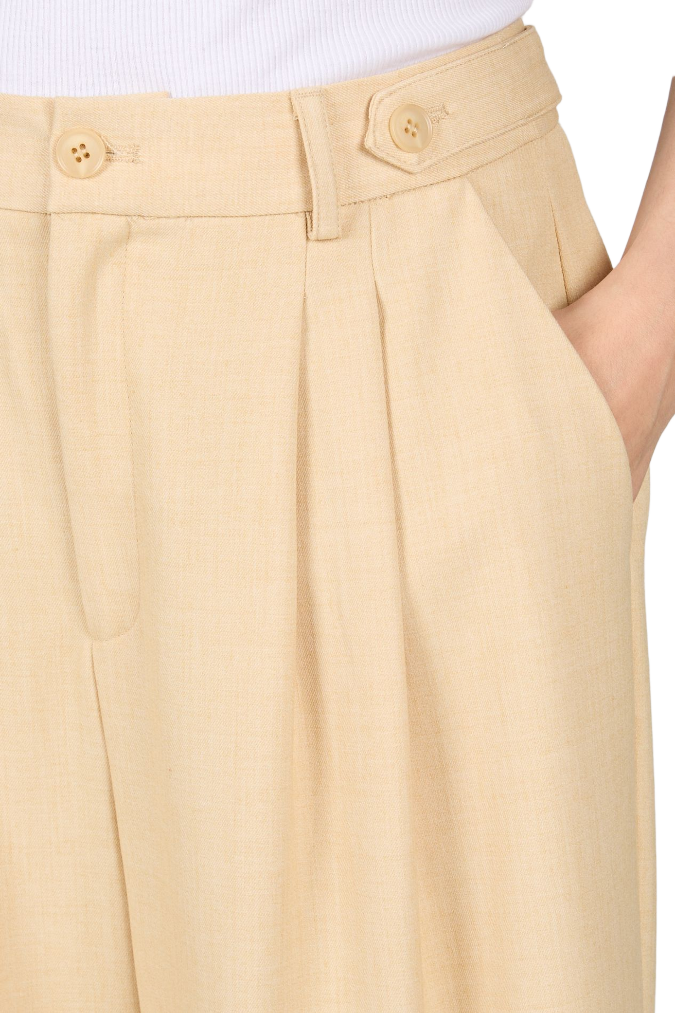 Hose mit weitem Plissee GESTUZ Gelb