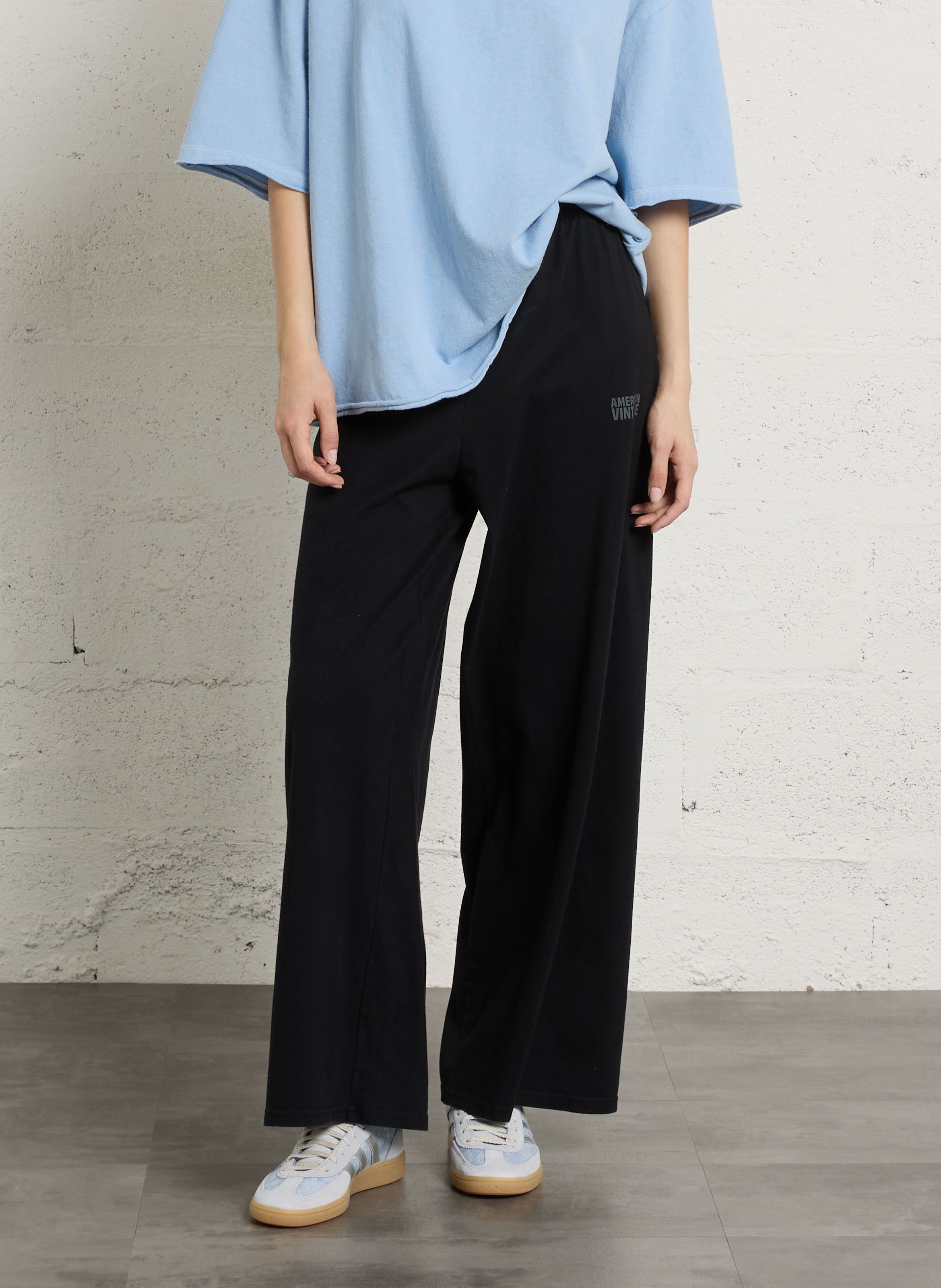 Jogging large en coton gixy AMERICAN VINTAGE Noir