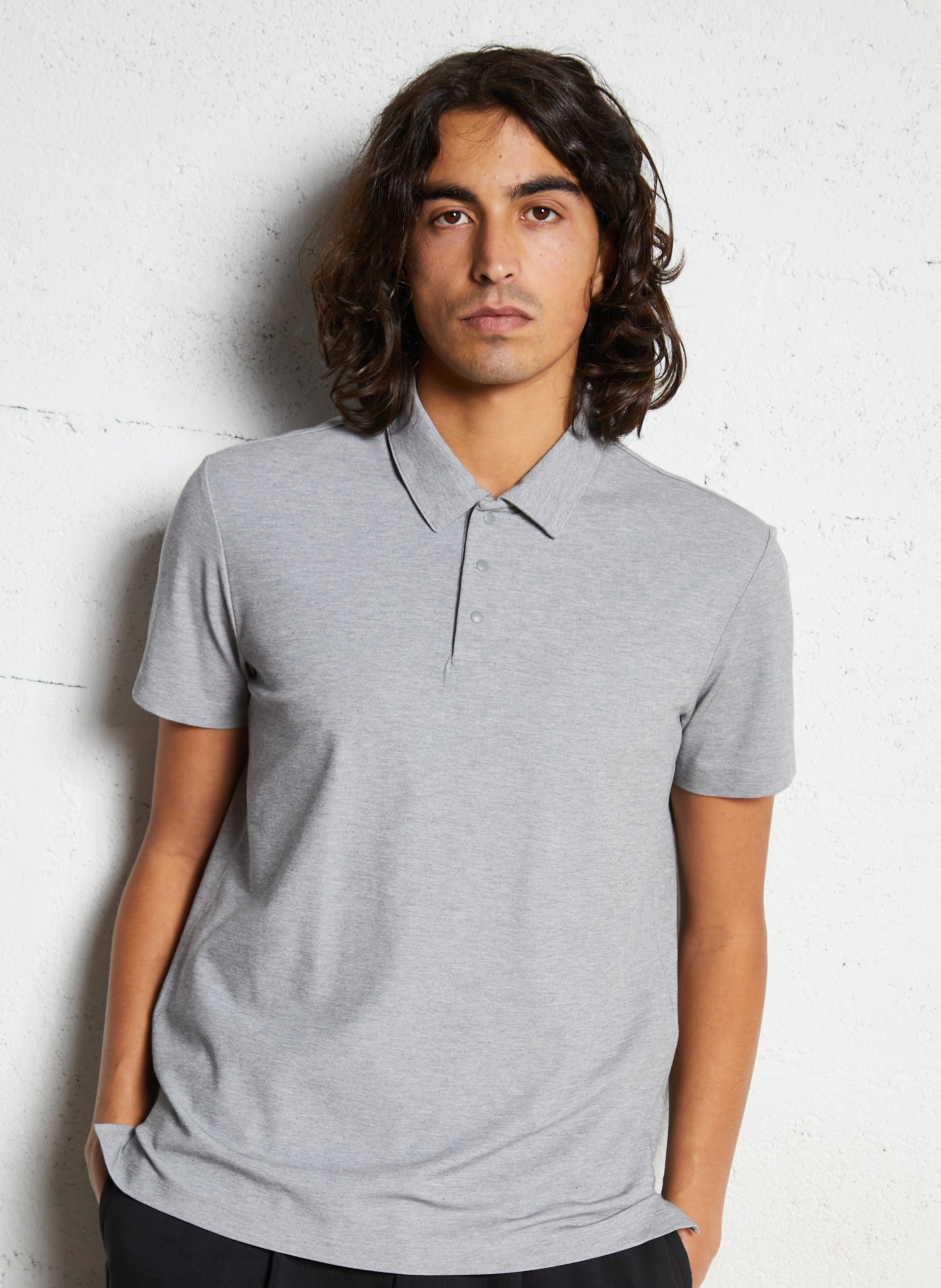 Polo droit IKKS Gris