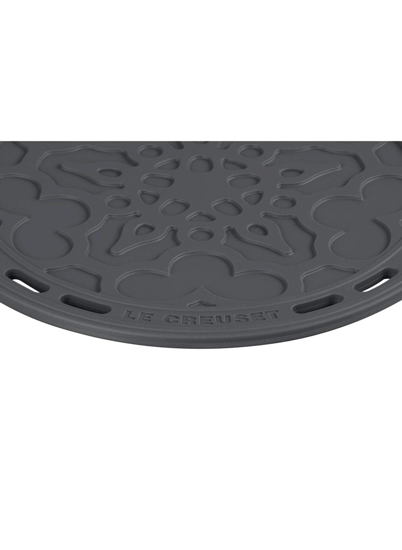 Blumen-Untersetzer LE CREUSET Grau