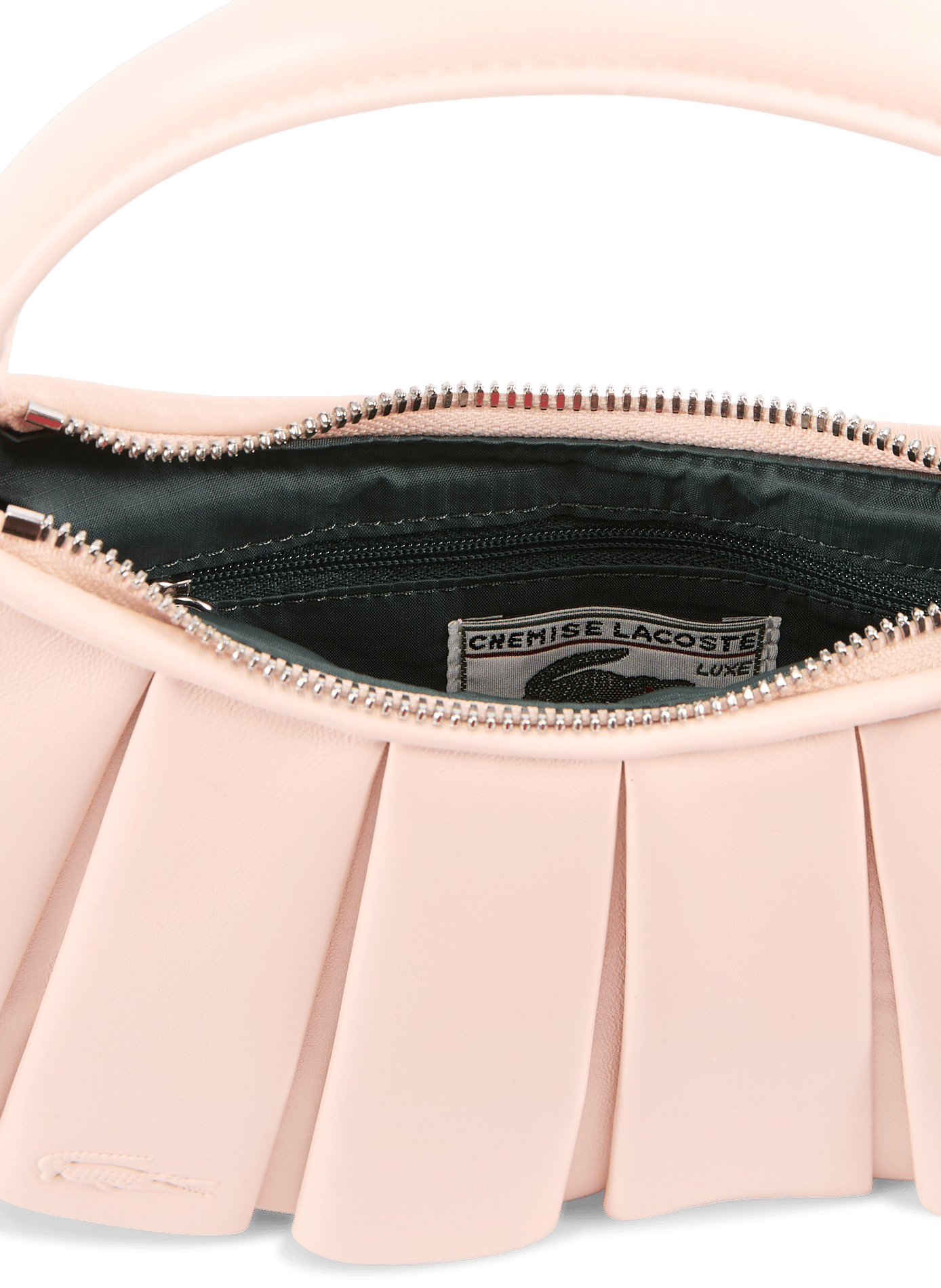 Small Lenglen leather bag LACOSTE Pink