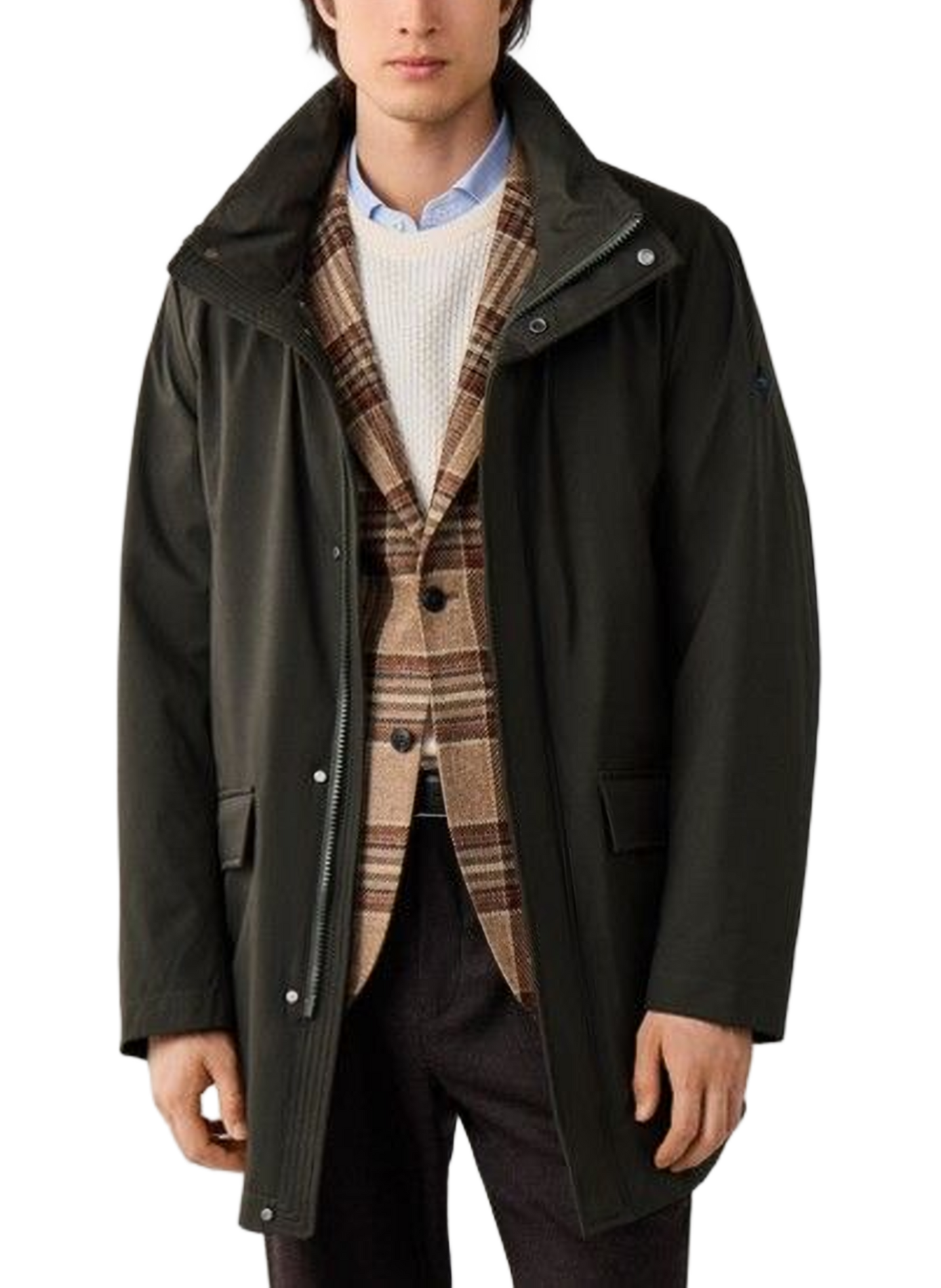 Parka with high collar HACKETT Green