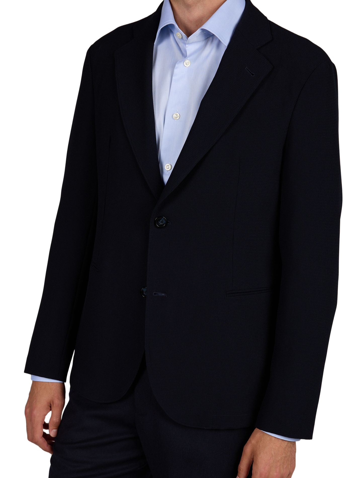 Einfarbiger Blazer mit Revers. EMPORIO ARMANI Grau