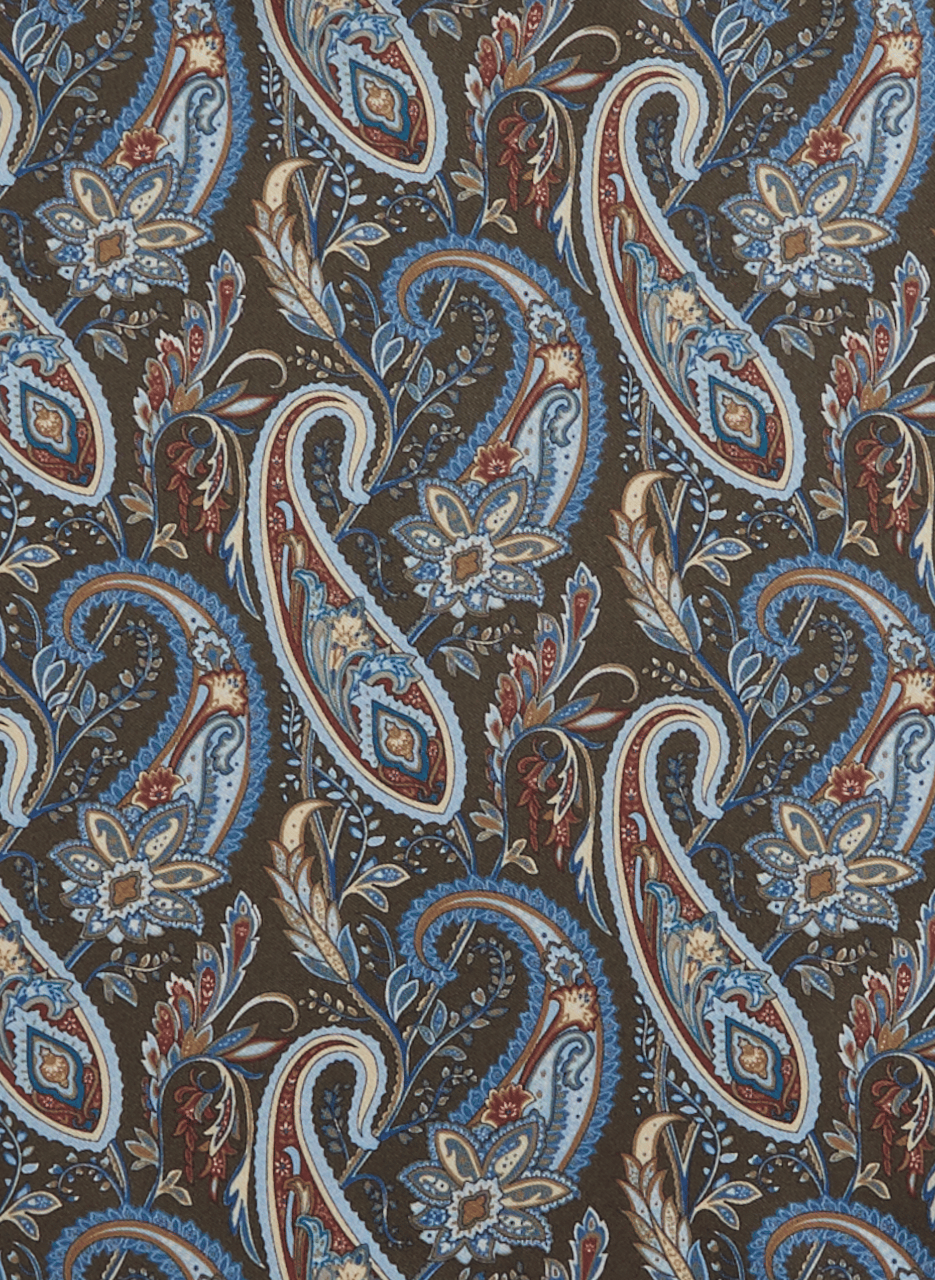 Printed silk clutch ETON Brown