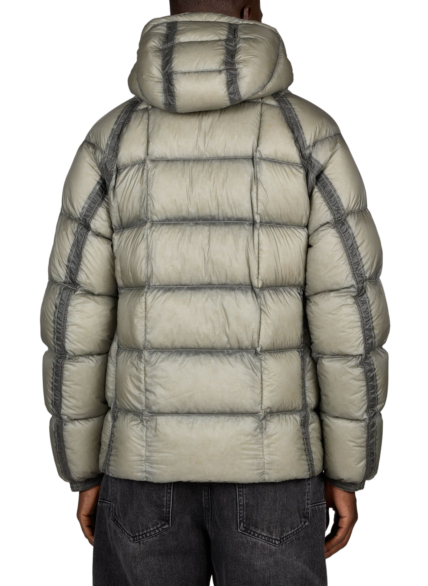 Kurze gesteppte Daunenjacke CP COMPANY Grau