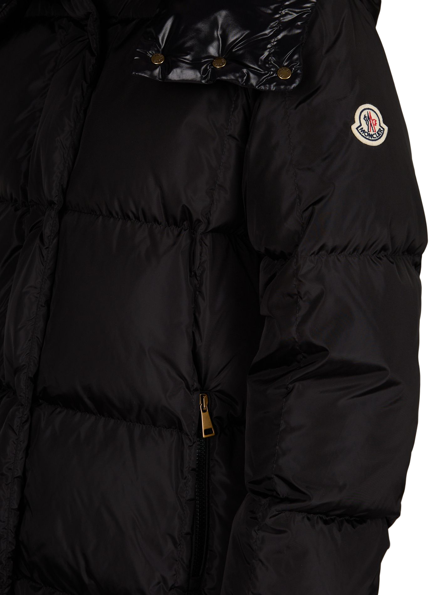 Doudoune LITTE LONG COAT à capuche unie MONCLER Noir